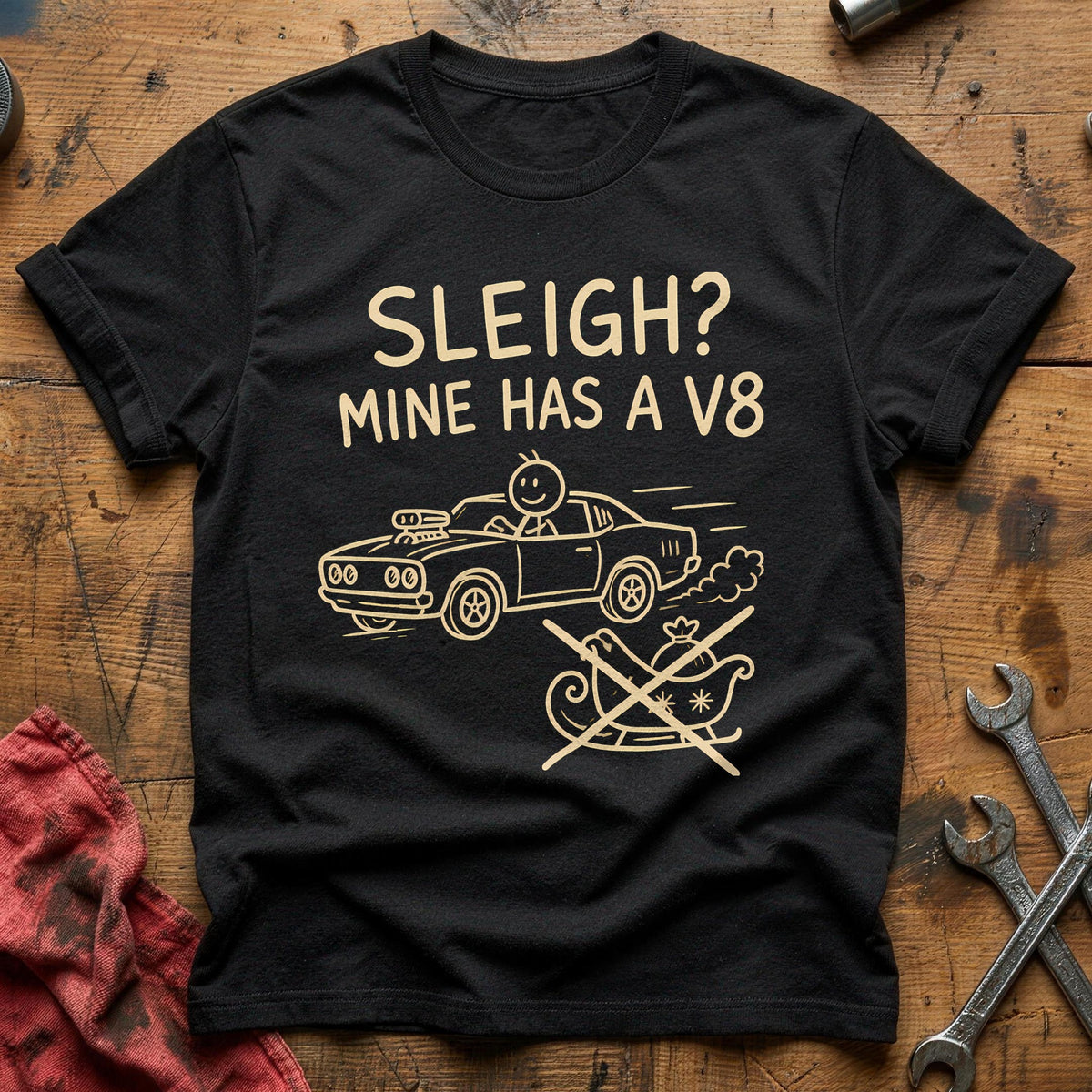 Sleigh V8 41 T-Shirt - Black