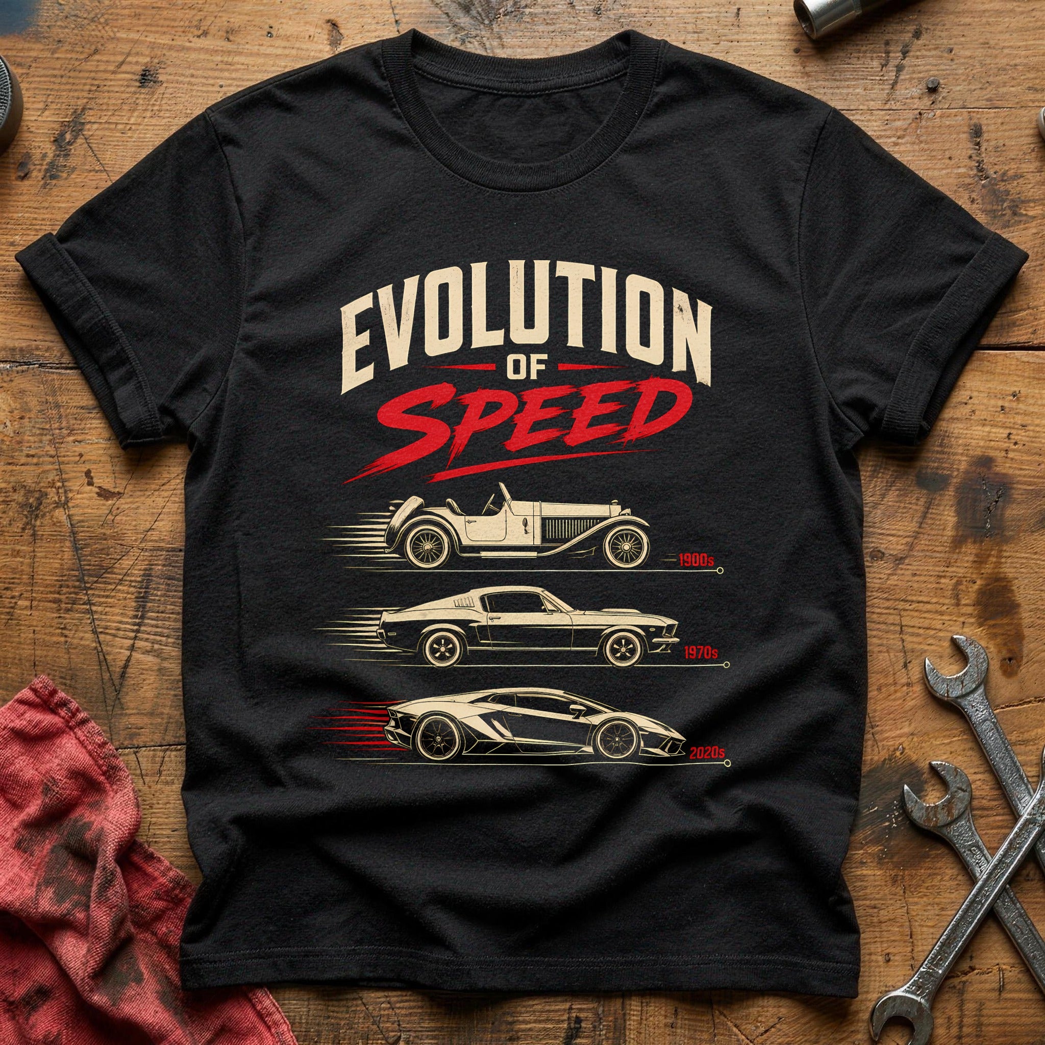 Speed Timeline T-Shirt - Black
