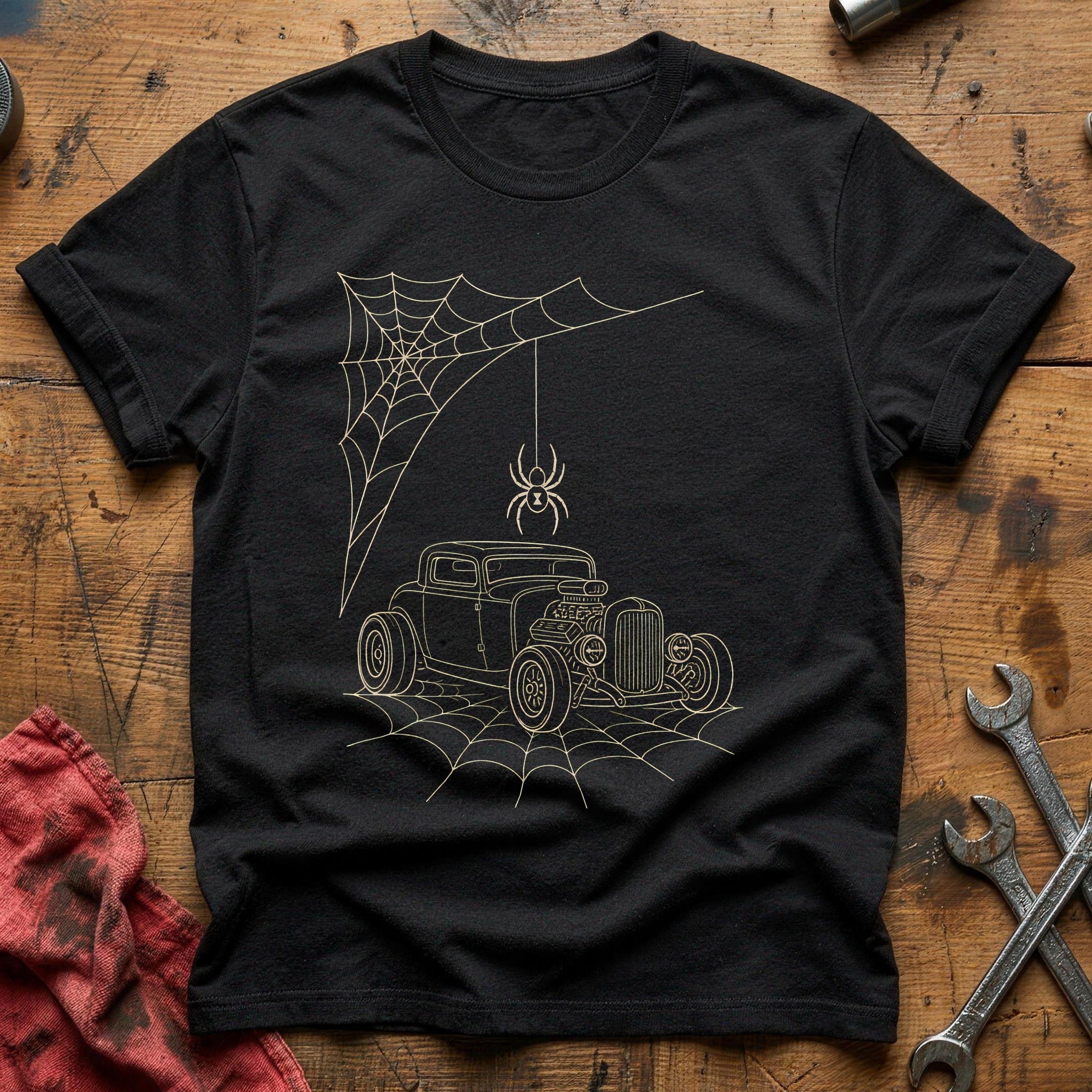Spiderweb Hotrod 99 T-Shirt - Black