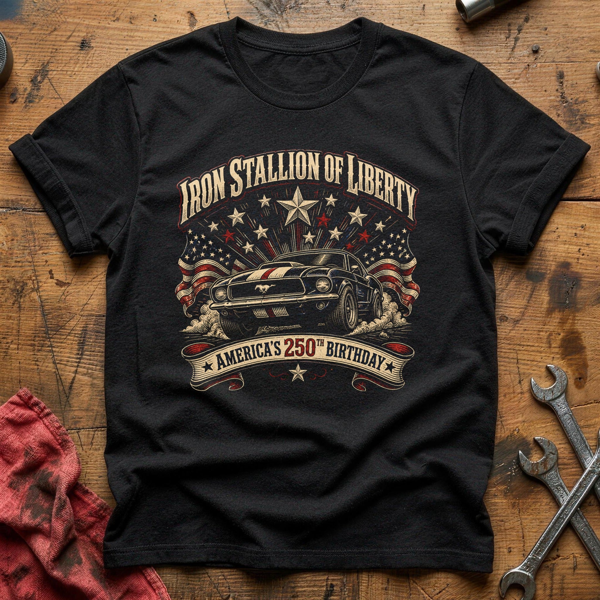 Stallion of Liberty T-Shirt - Black