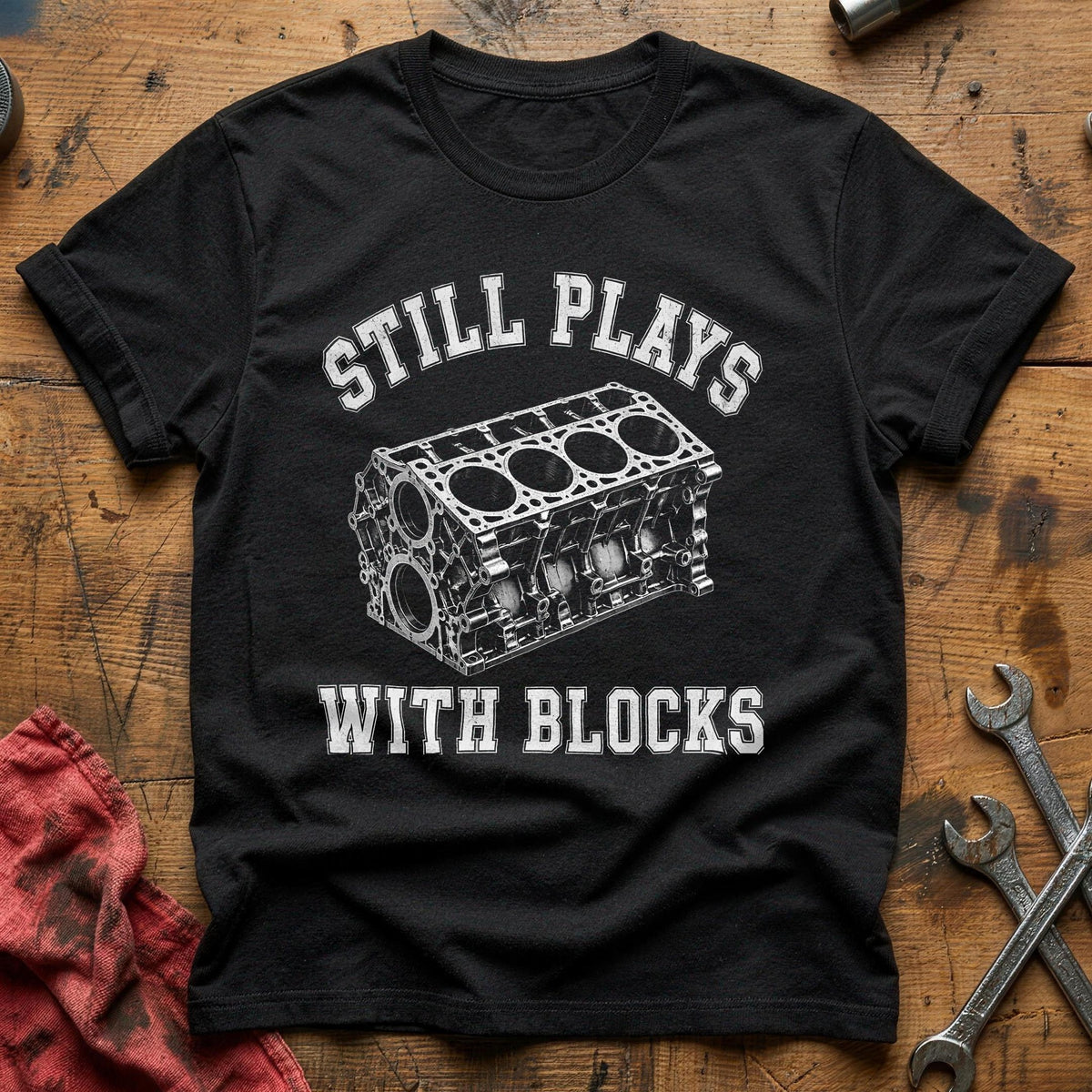 Still Plays With Blocks 96 T-Shirt - Black