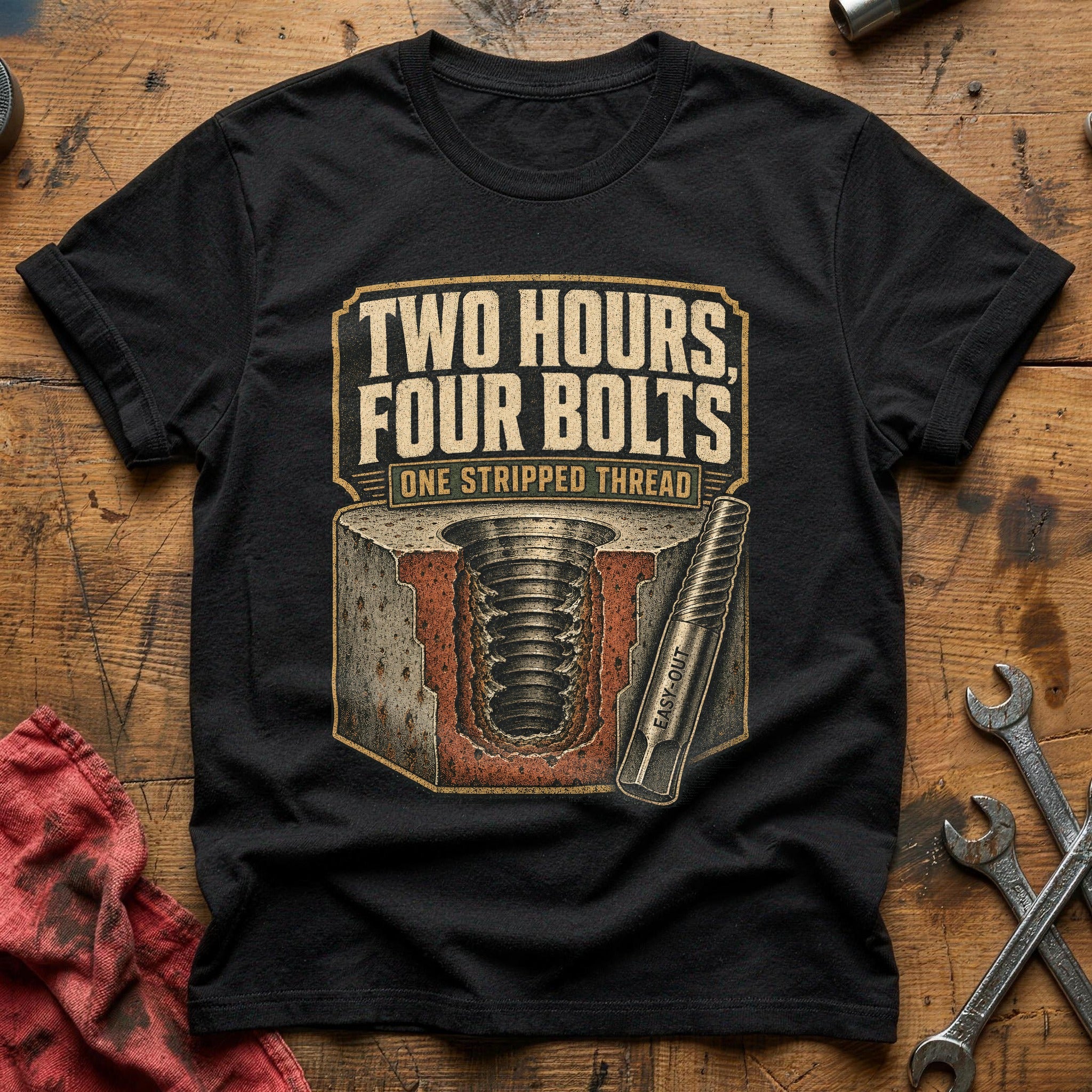 Stripped Bolt Blues T-Shirt - Black