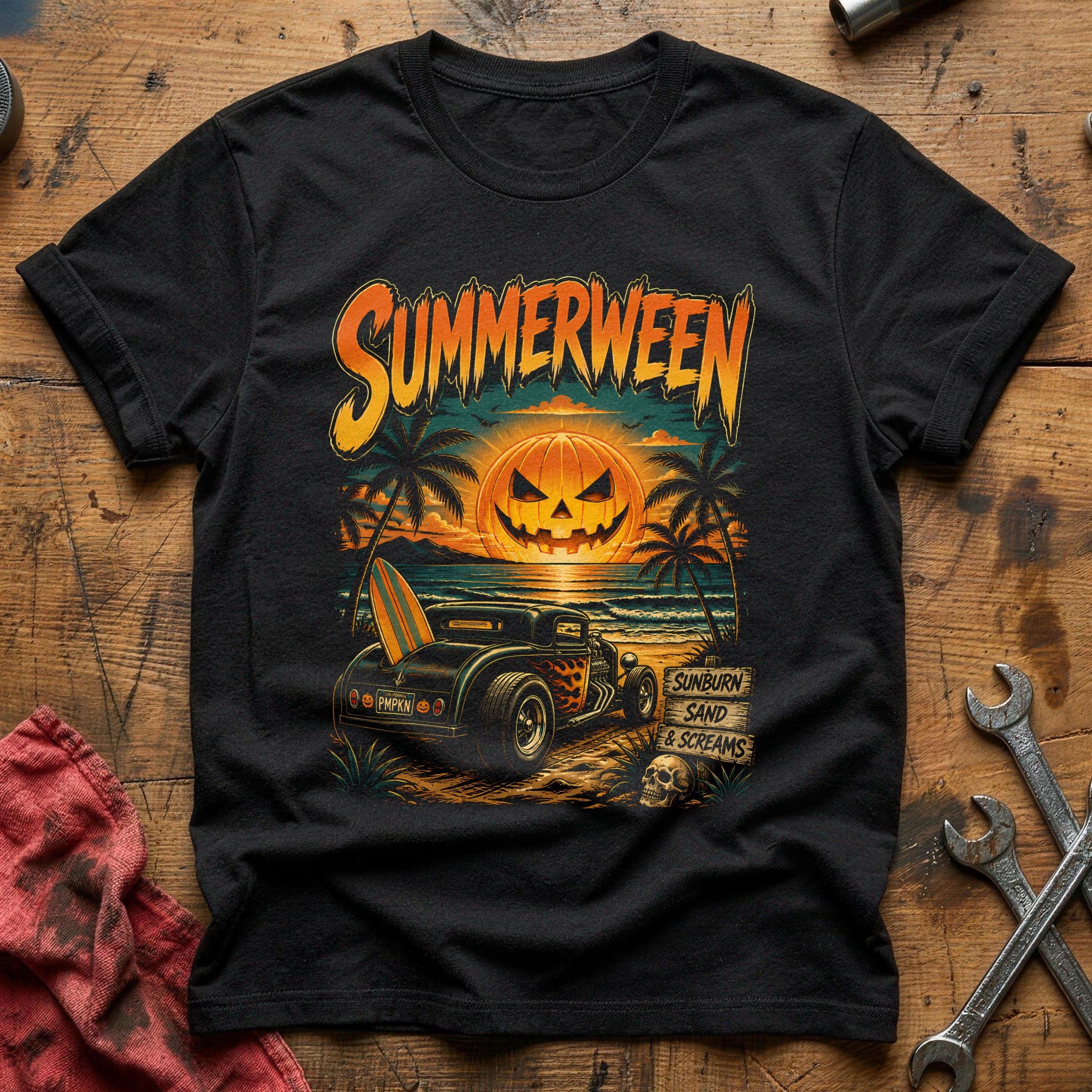 Summerween Hotrod 91 T-Shirt - Black