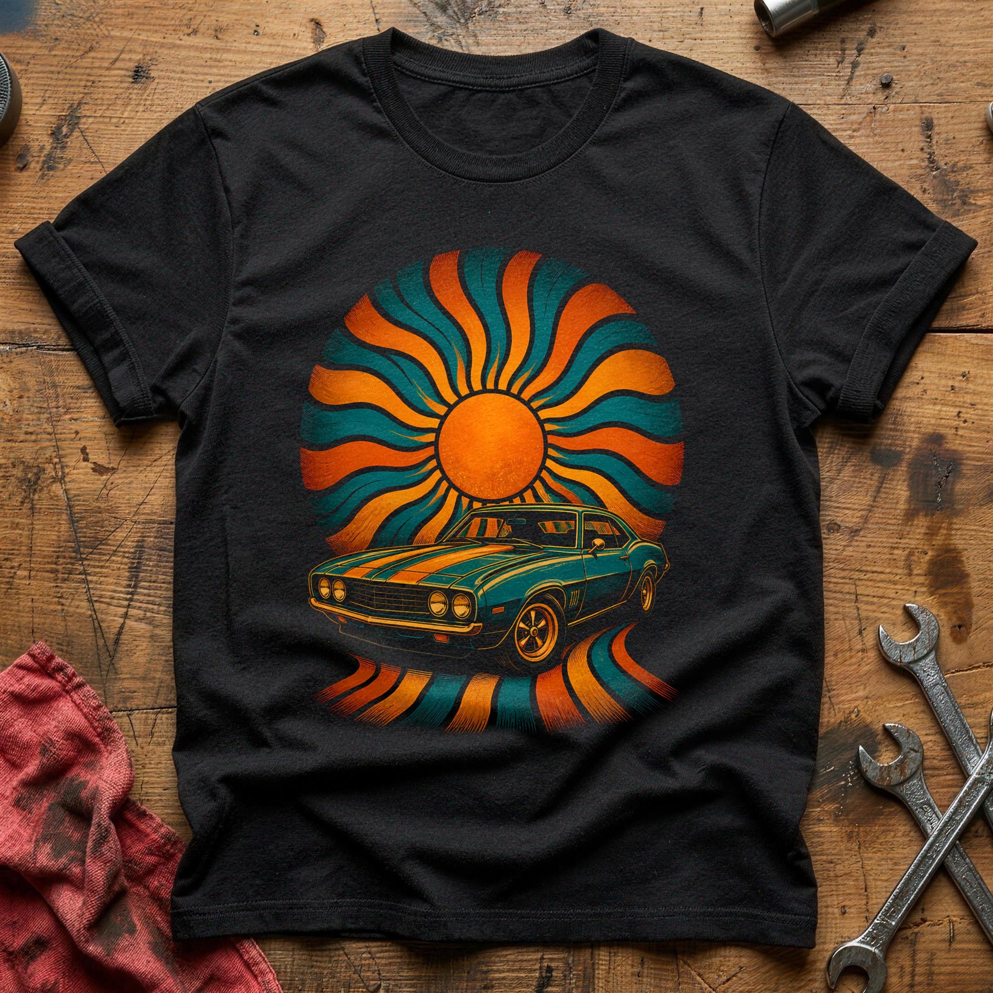 Sunburst & Steel T-Shirt - Black