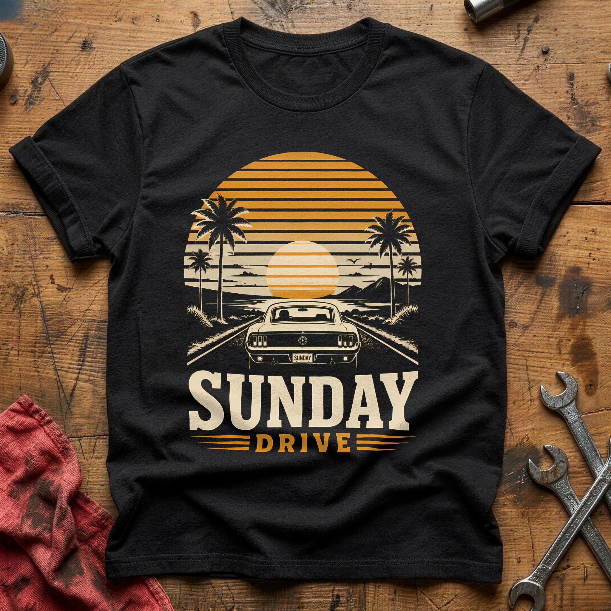 Sunday Drive Sunset 22 T-Shirt - Black