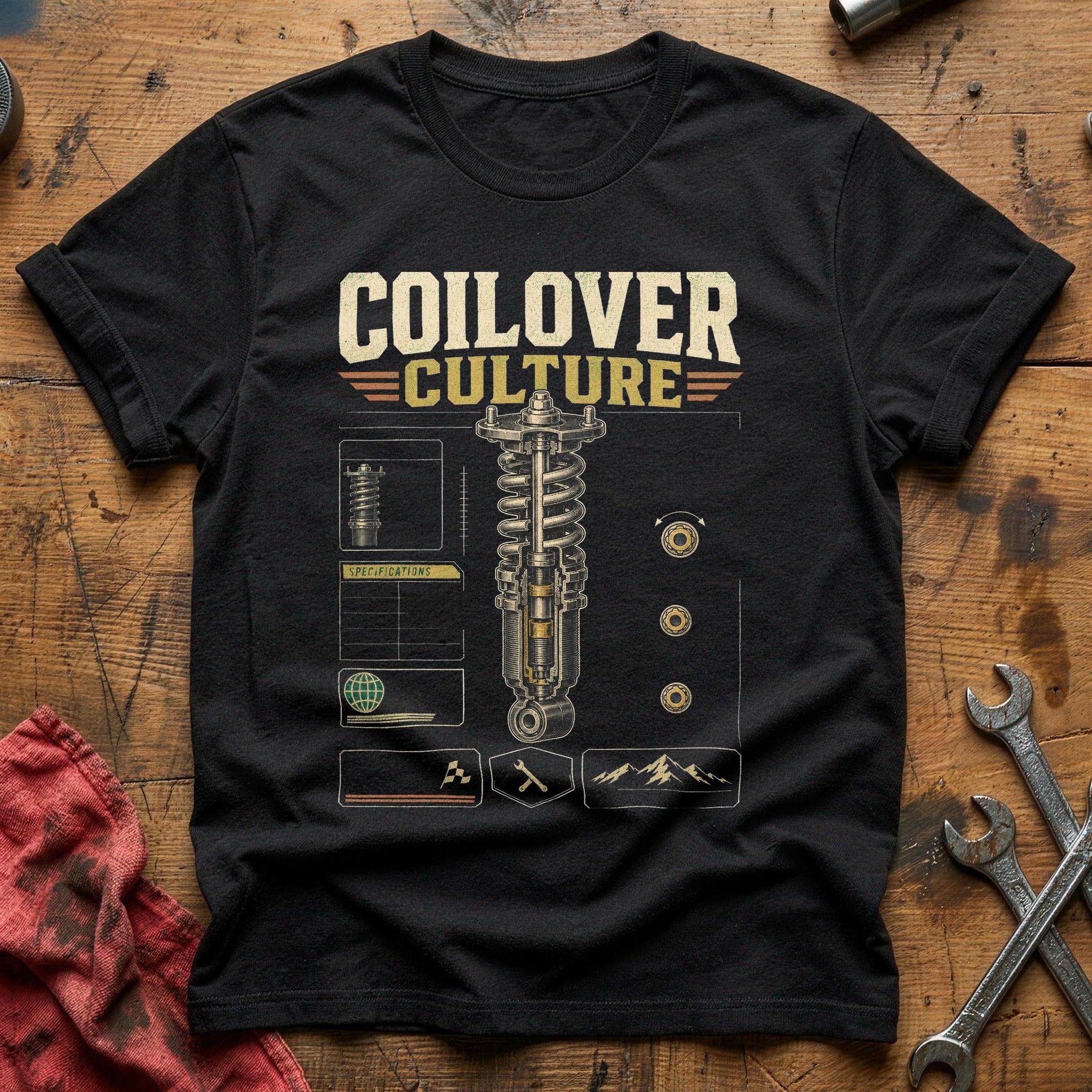 Suspension Blueprint T-Shirt - Black