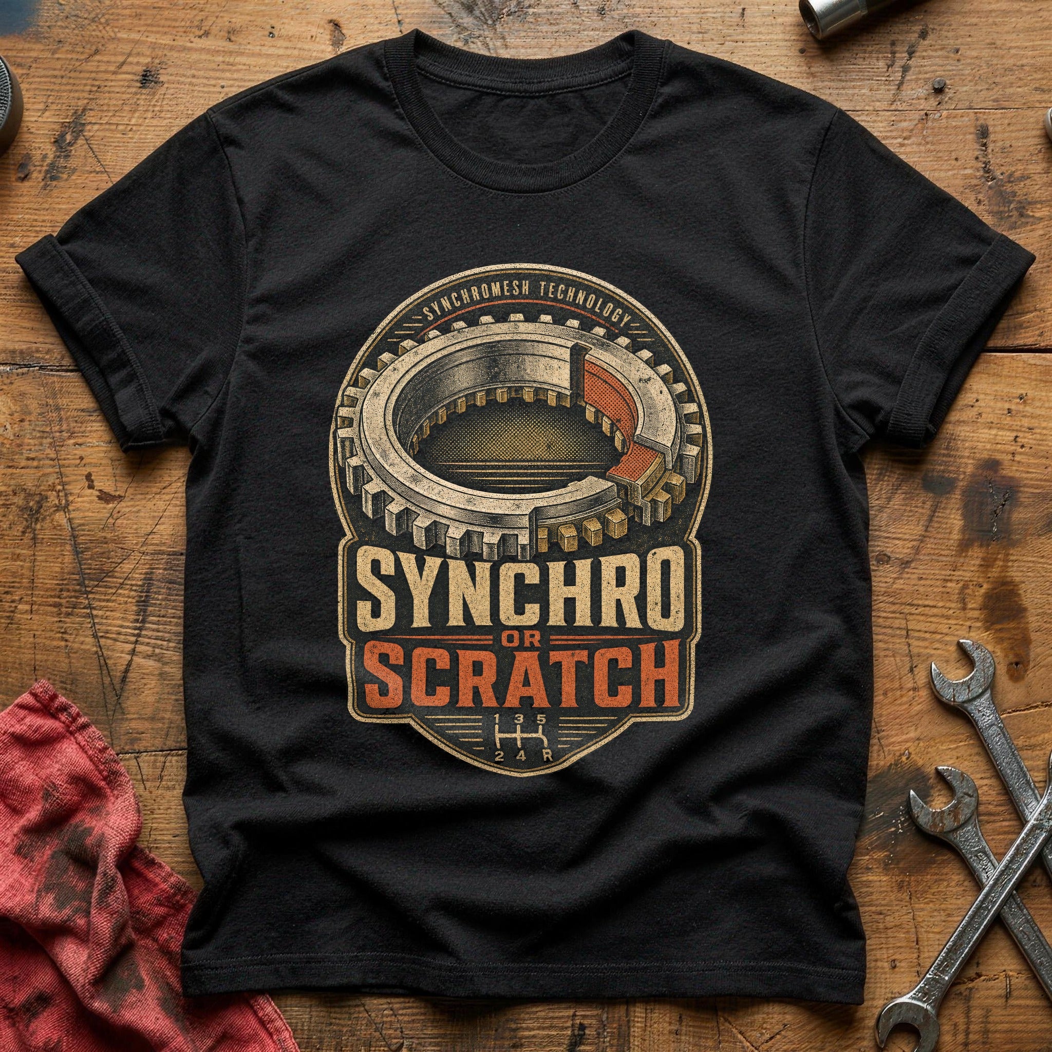 Synchro or Scratch T-Shirt - Black