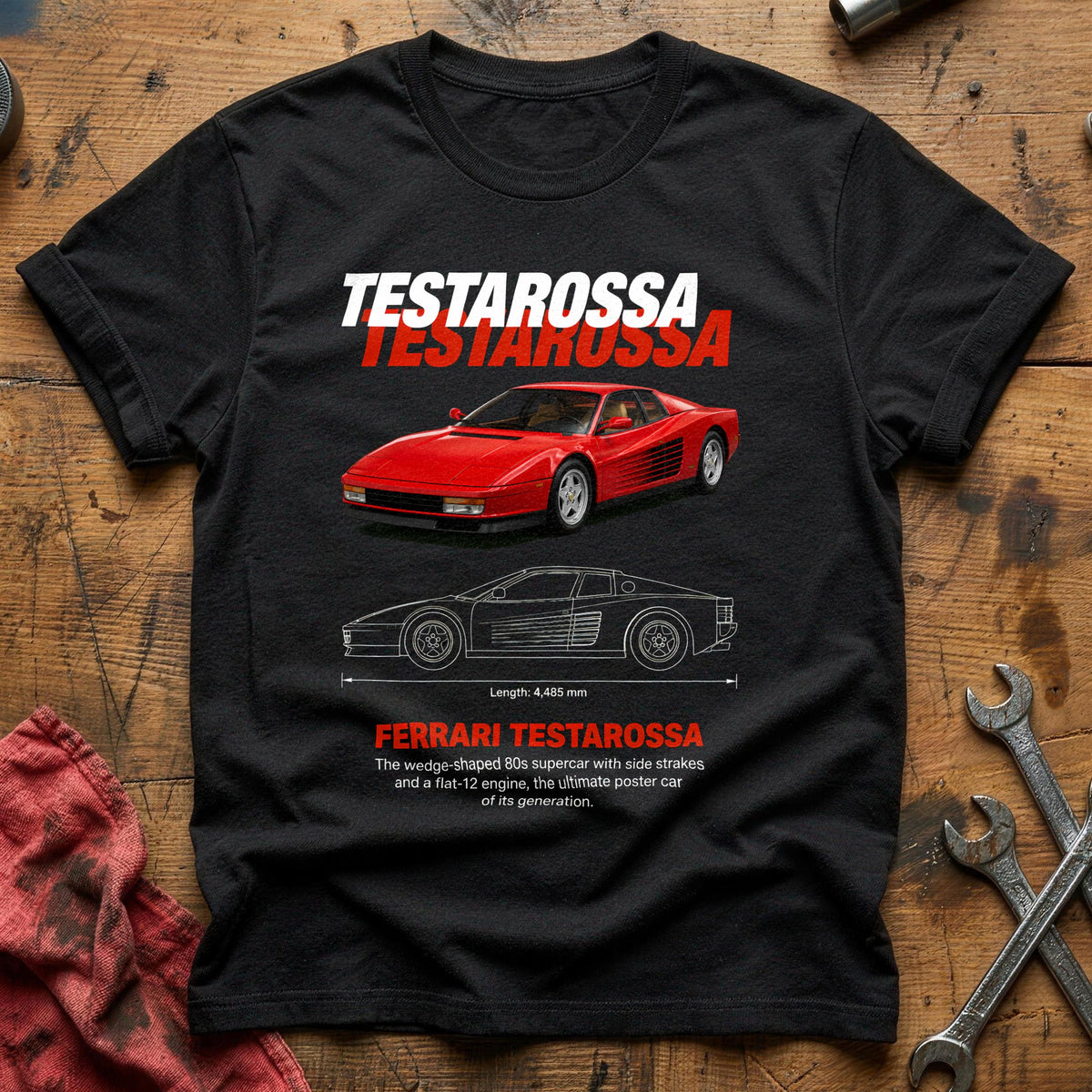 Testarossa 43 T-Shirt - Black