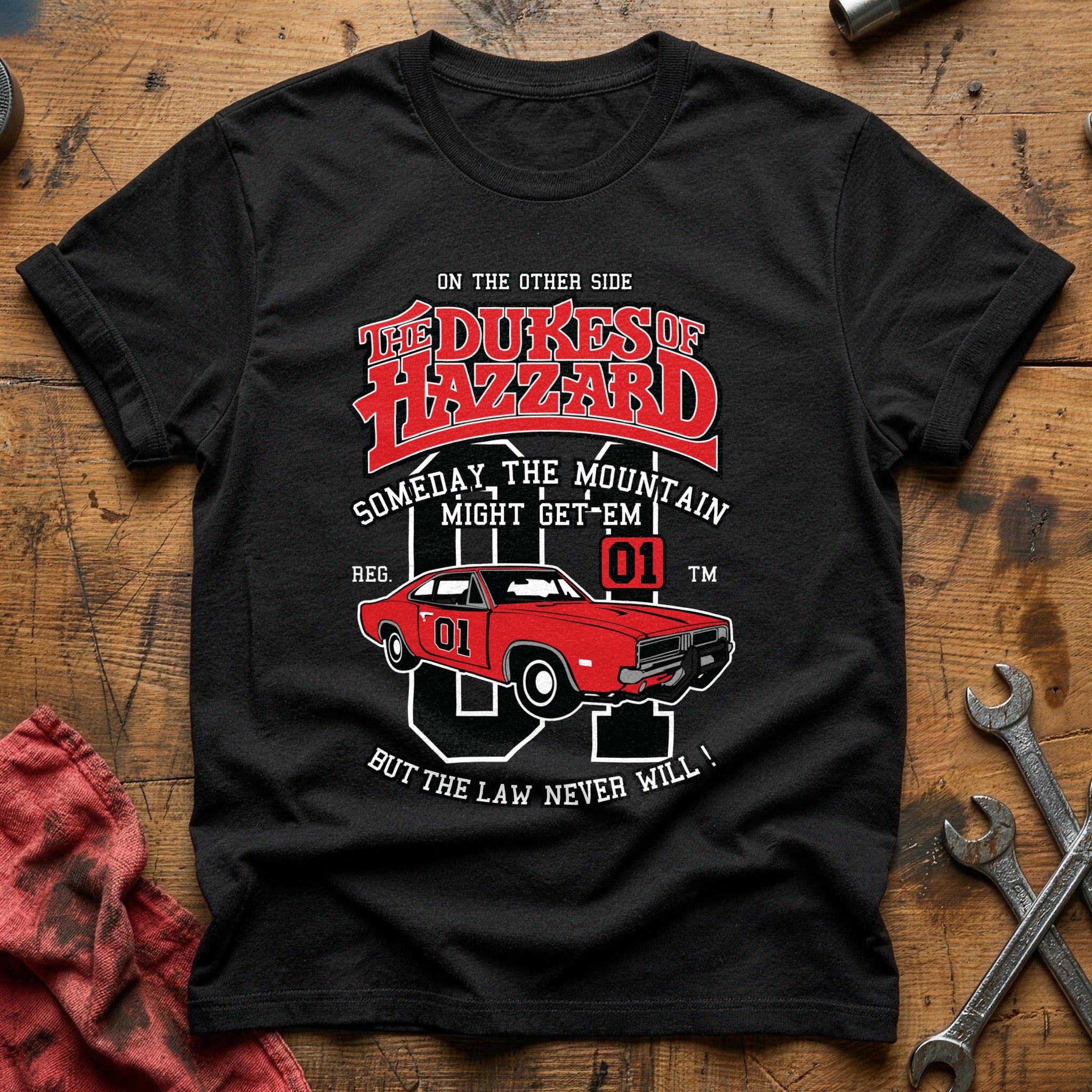 The dukes hazard car T-Shirt - Black