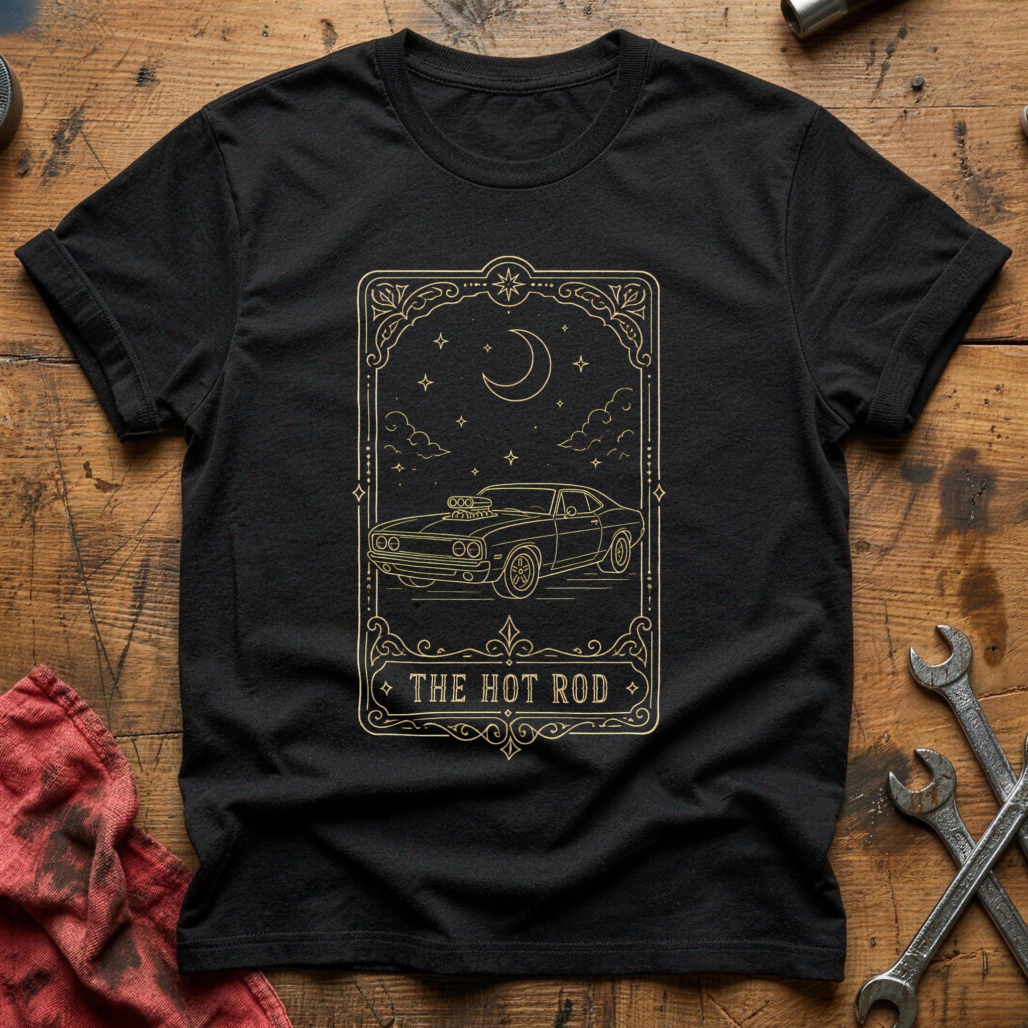 The Hot Rod Tarot 93 T-Shirt - Black