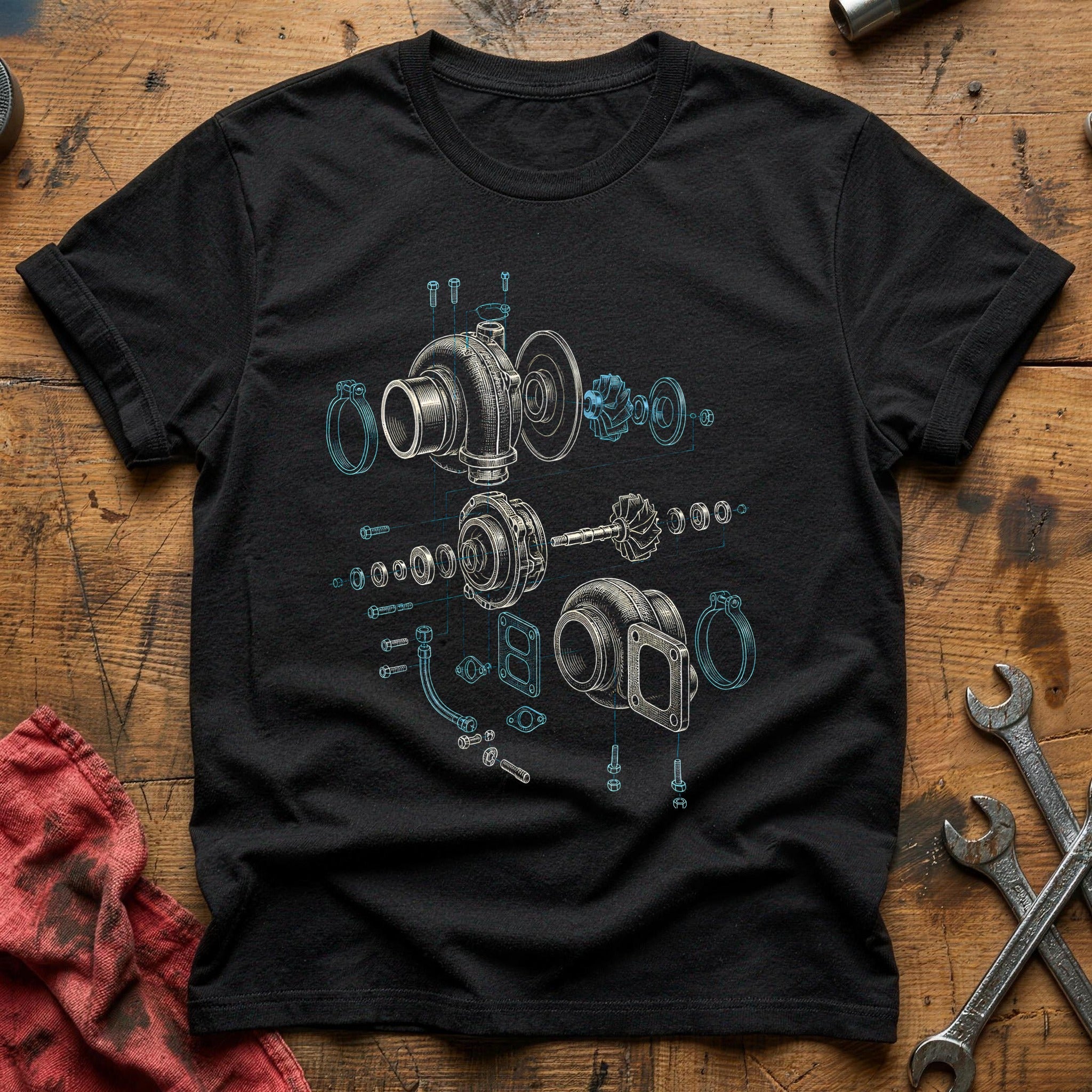 Turbo Schematic 57 T-Shirt - Black