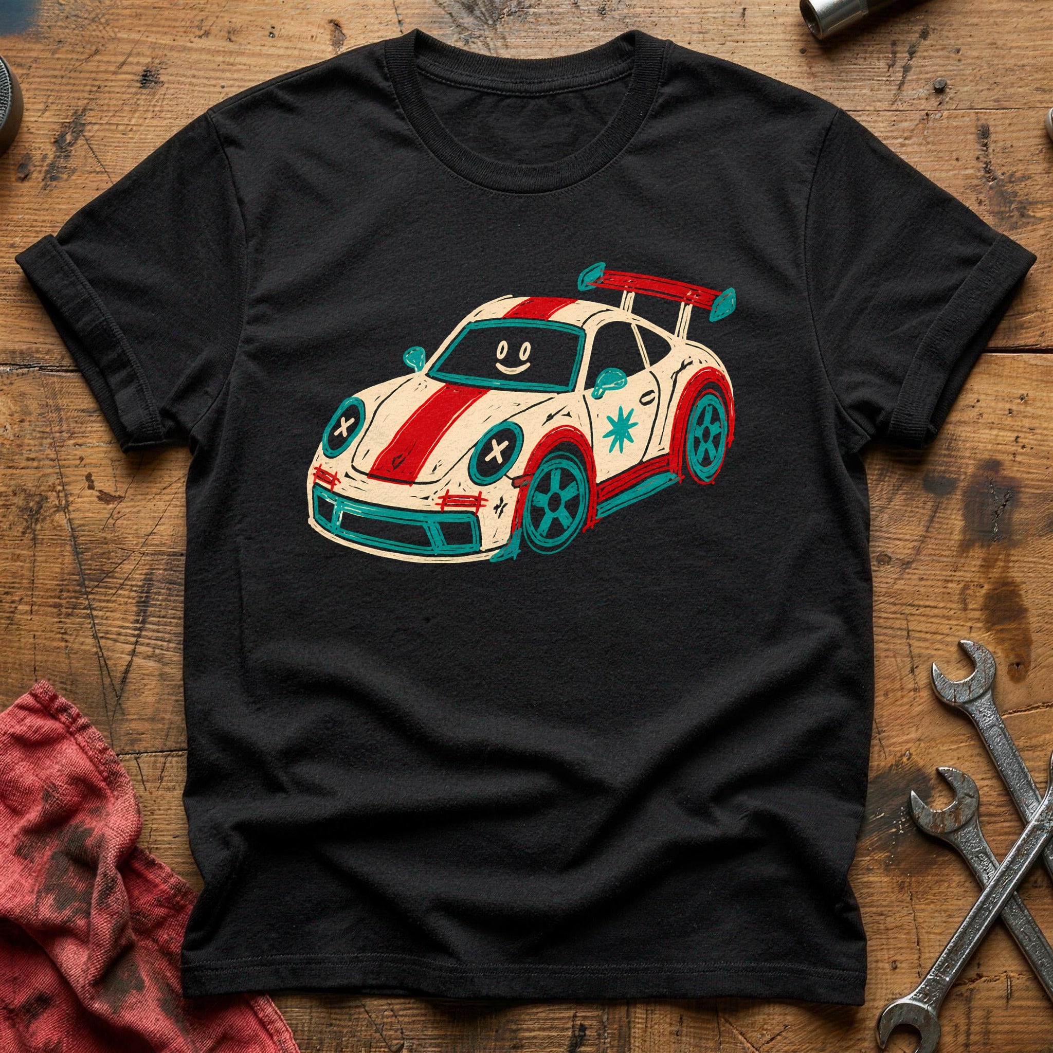 Ugly Doodle Car 56 T-Shirt - Black