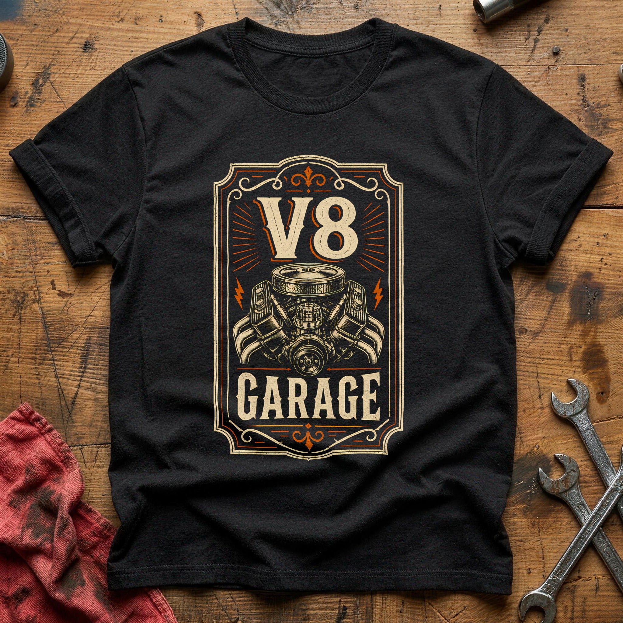 V8 Garage Matchbook 63 T-Shirt - Black