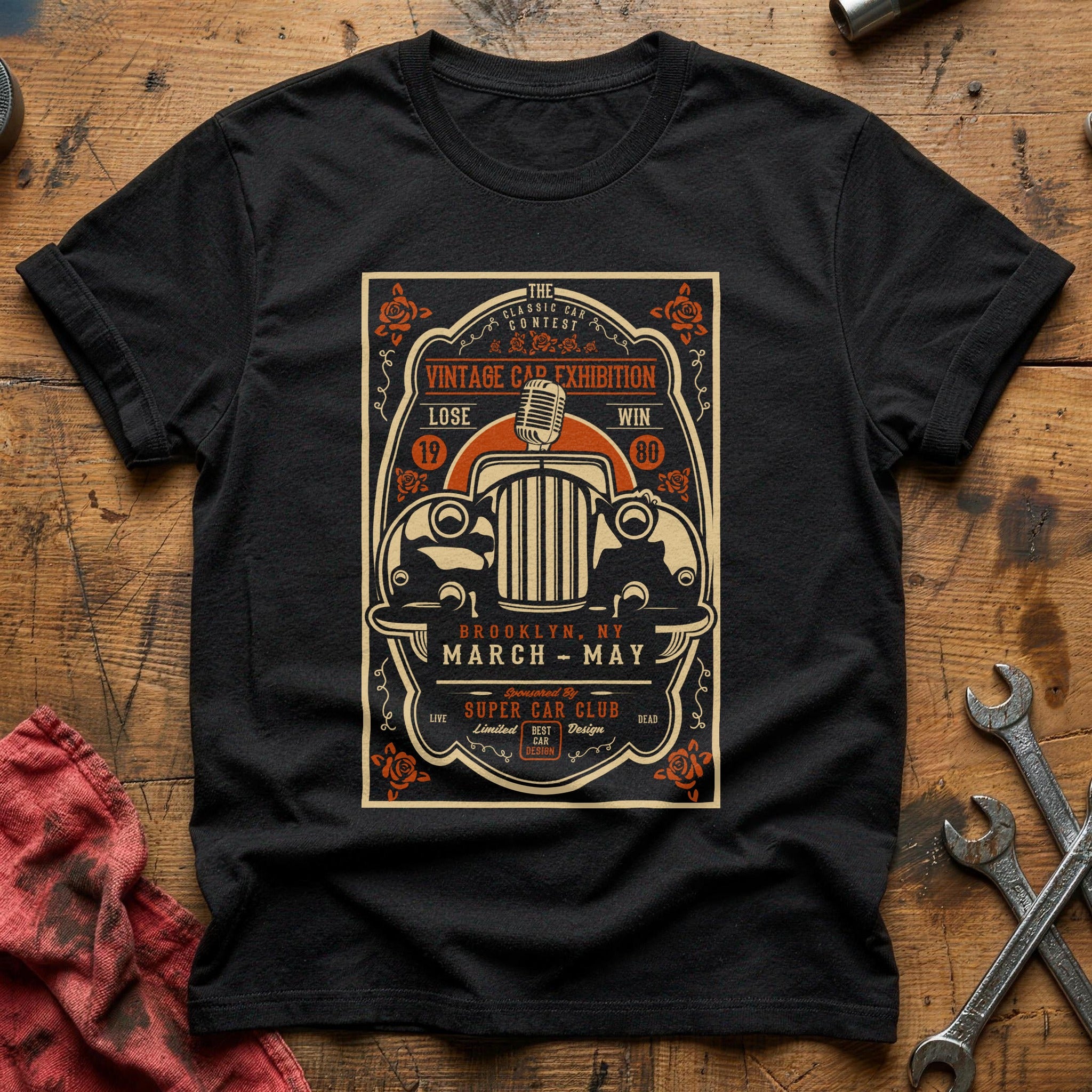 Vintage car exhibition T-Shirt - Black