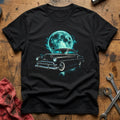 Vintage Car Moon Night T-Shirt - Black