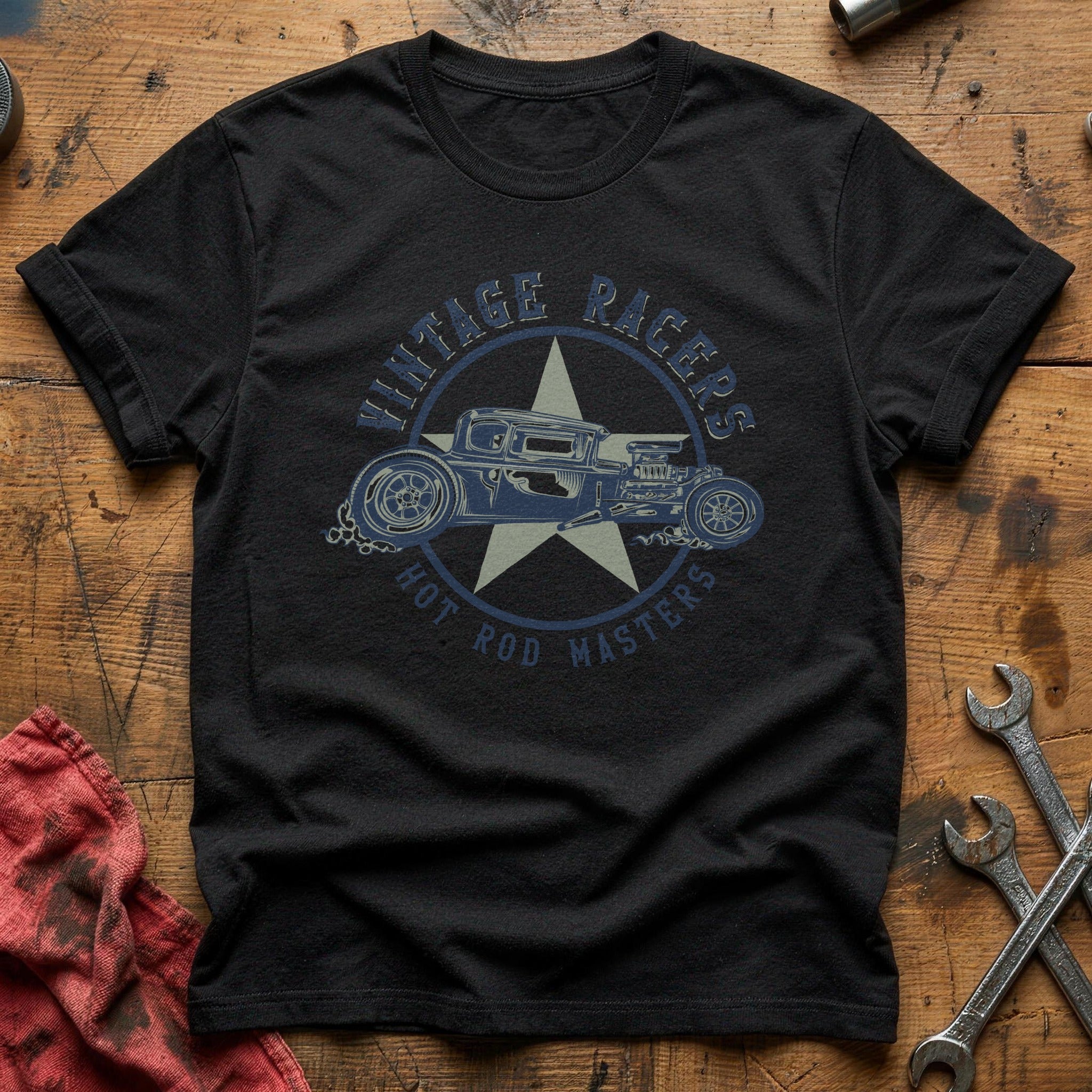Vintage racers hotrod T-Shirt - Black