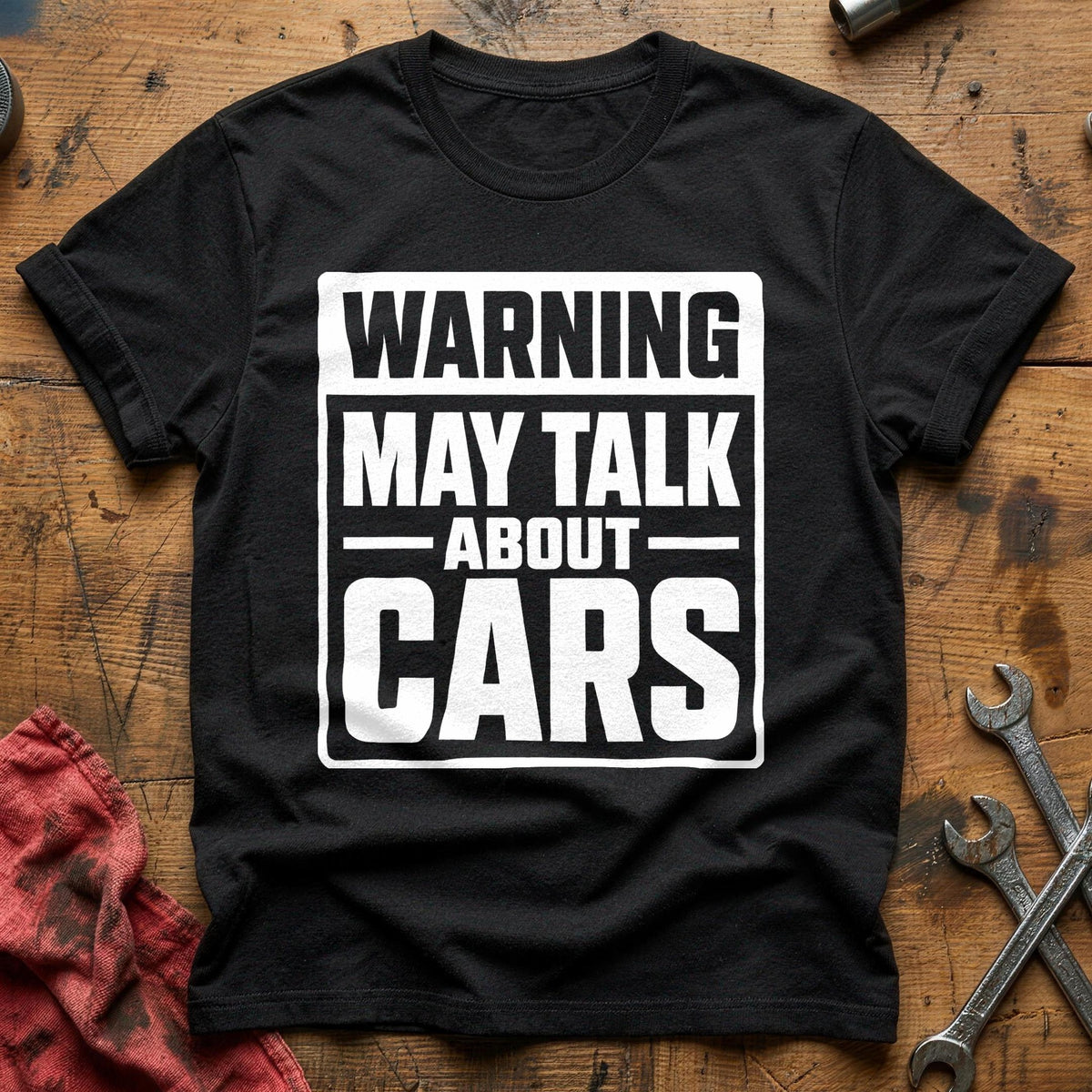 Warning May Talk About Cars 61 T-Shirt - Black