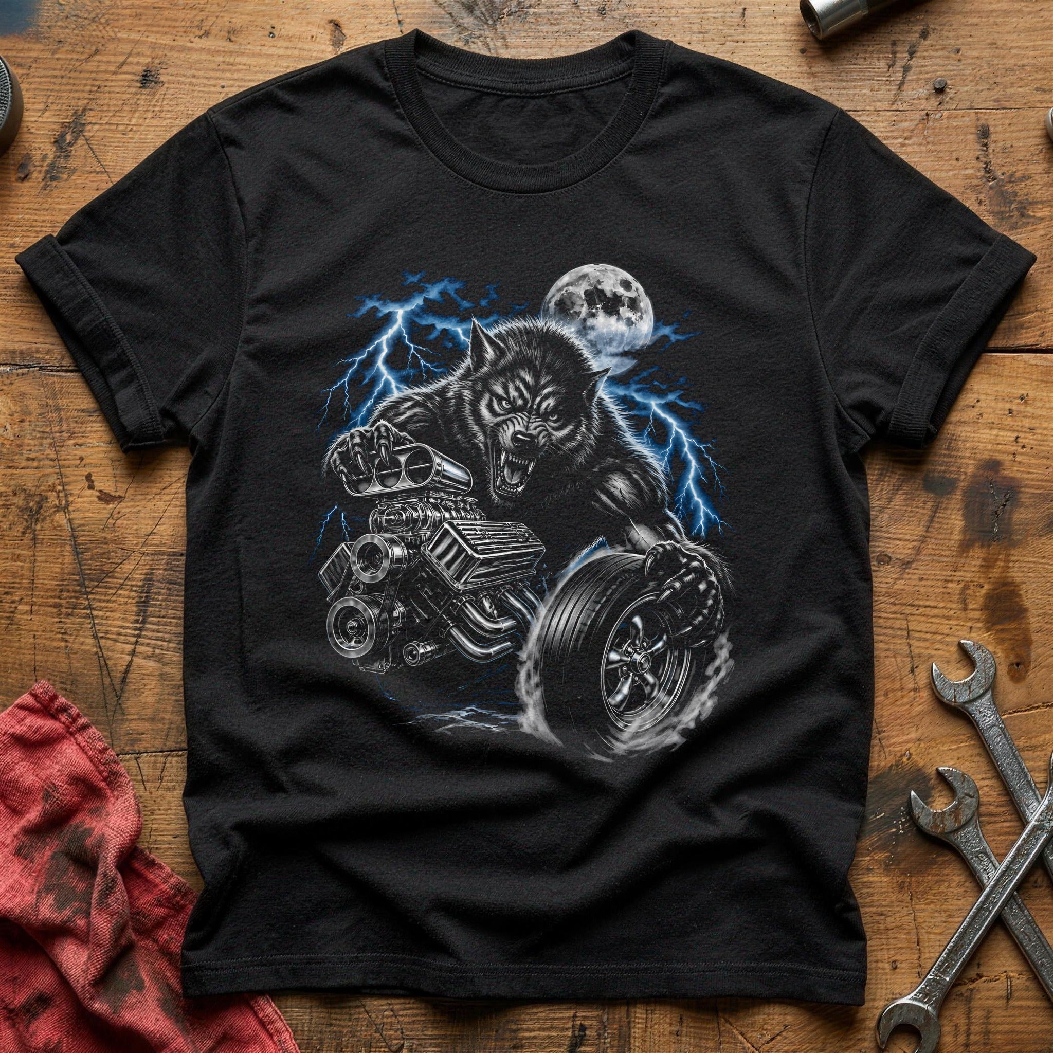 Werewolf V8 Engine 82 T-Shirt - Black