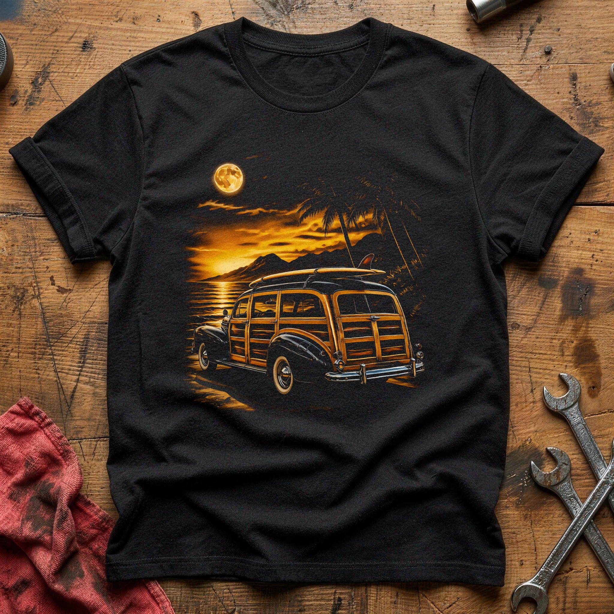 Woody Wagon Moonlight T-Shirt - Black