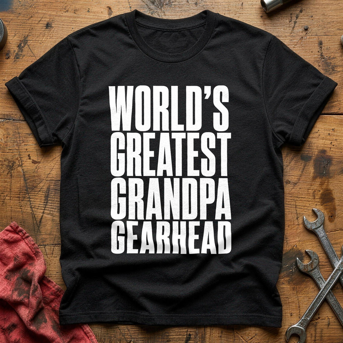 World's Greatest Grandpa Gearhead 37 T-Shirt - Black