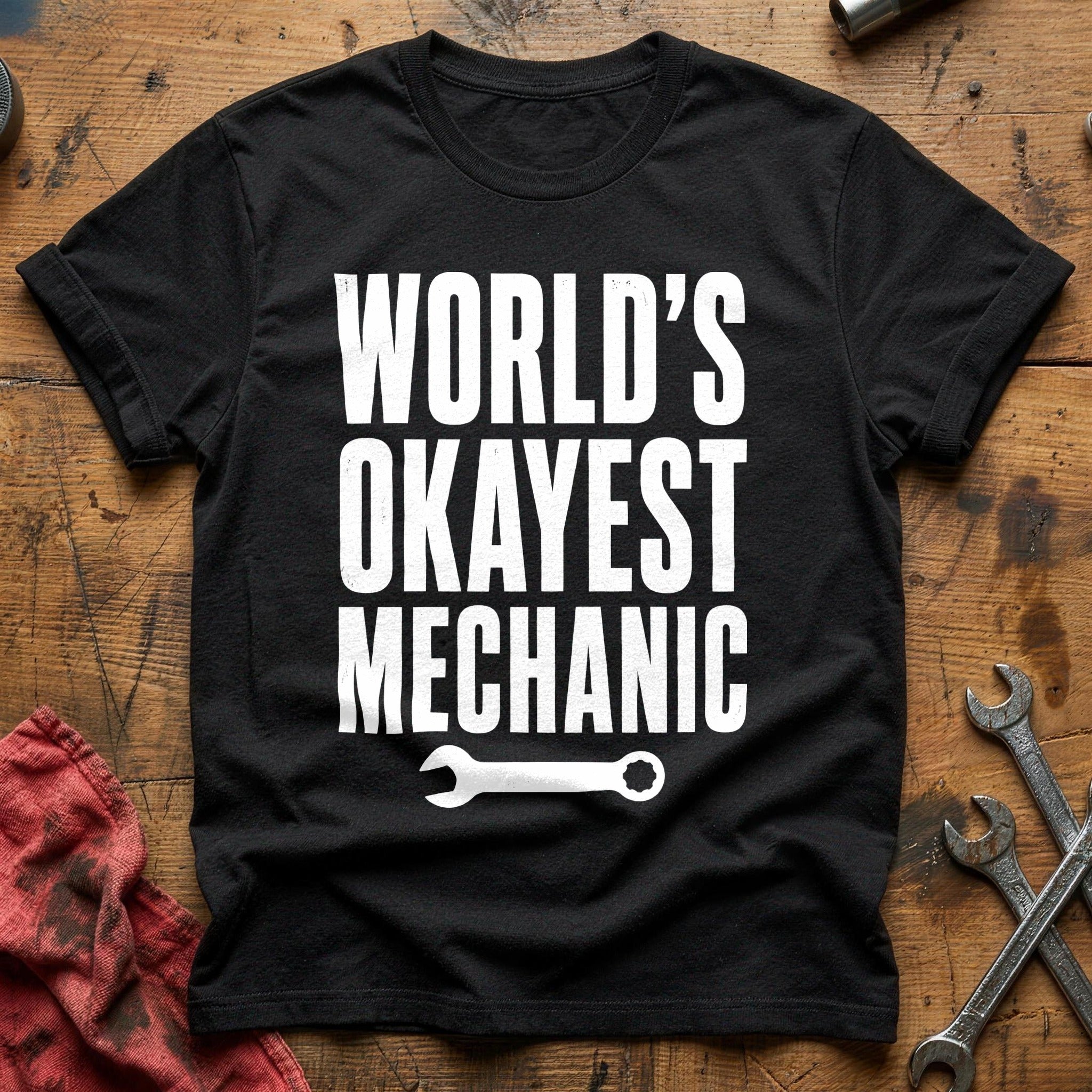 Worlds Okayest Mechanic 30 T-Shirt - Black