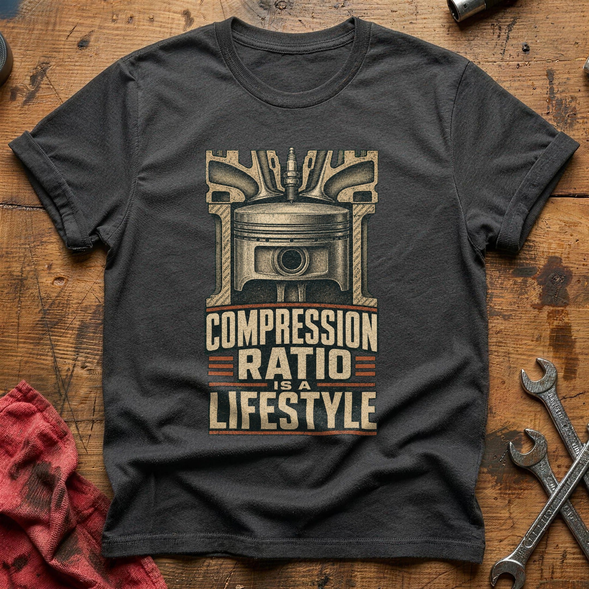 Compression Ratio is a Lifestyle T-Shirt - Charcoal