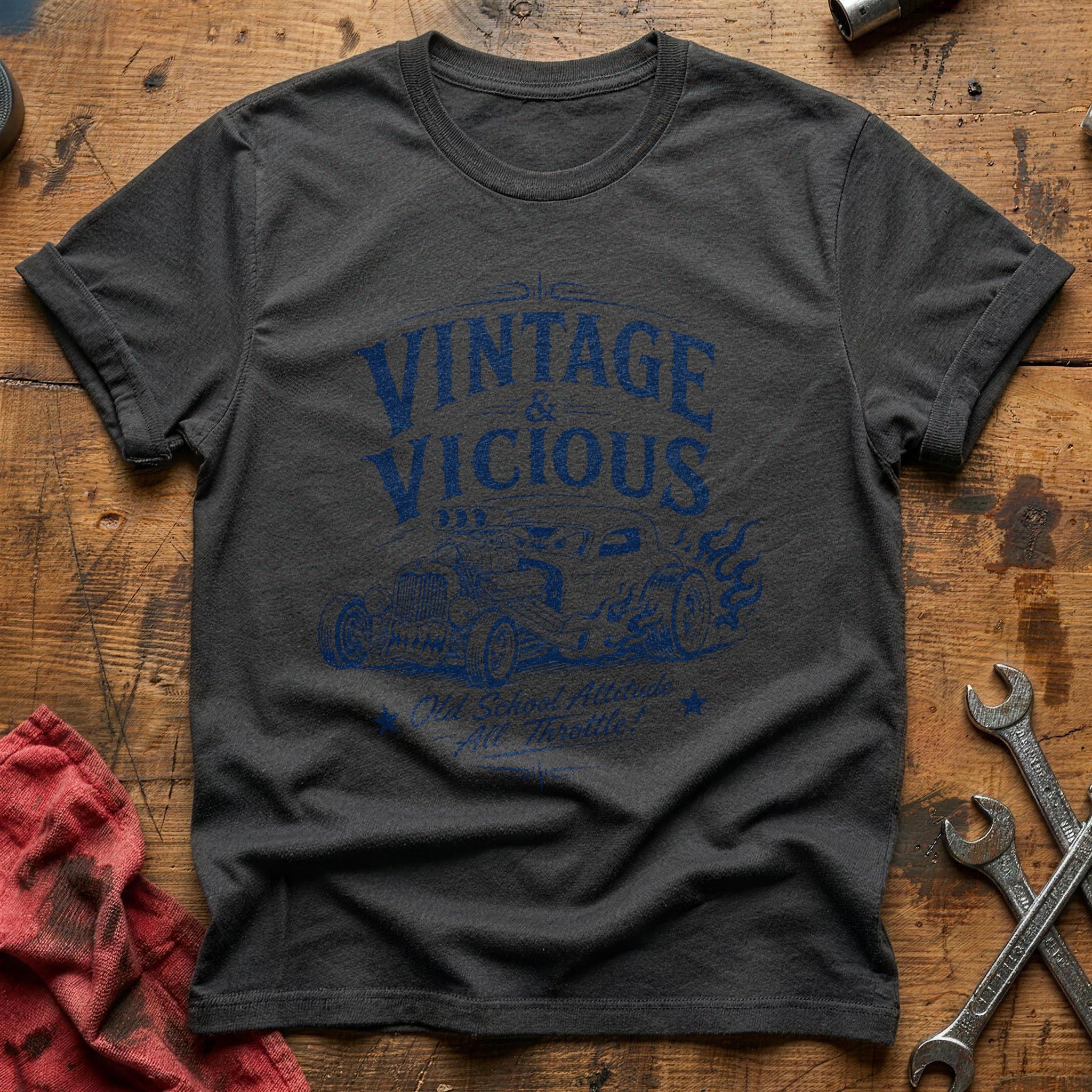Vintage & Vicious T-Shirt - Charcoal