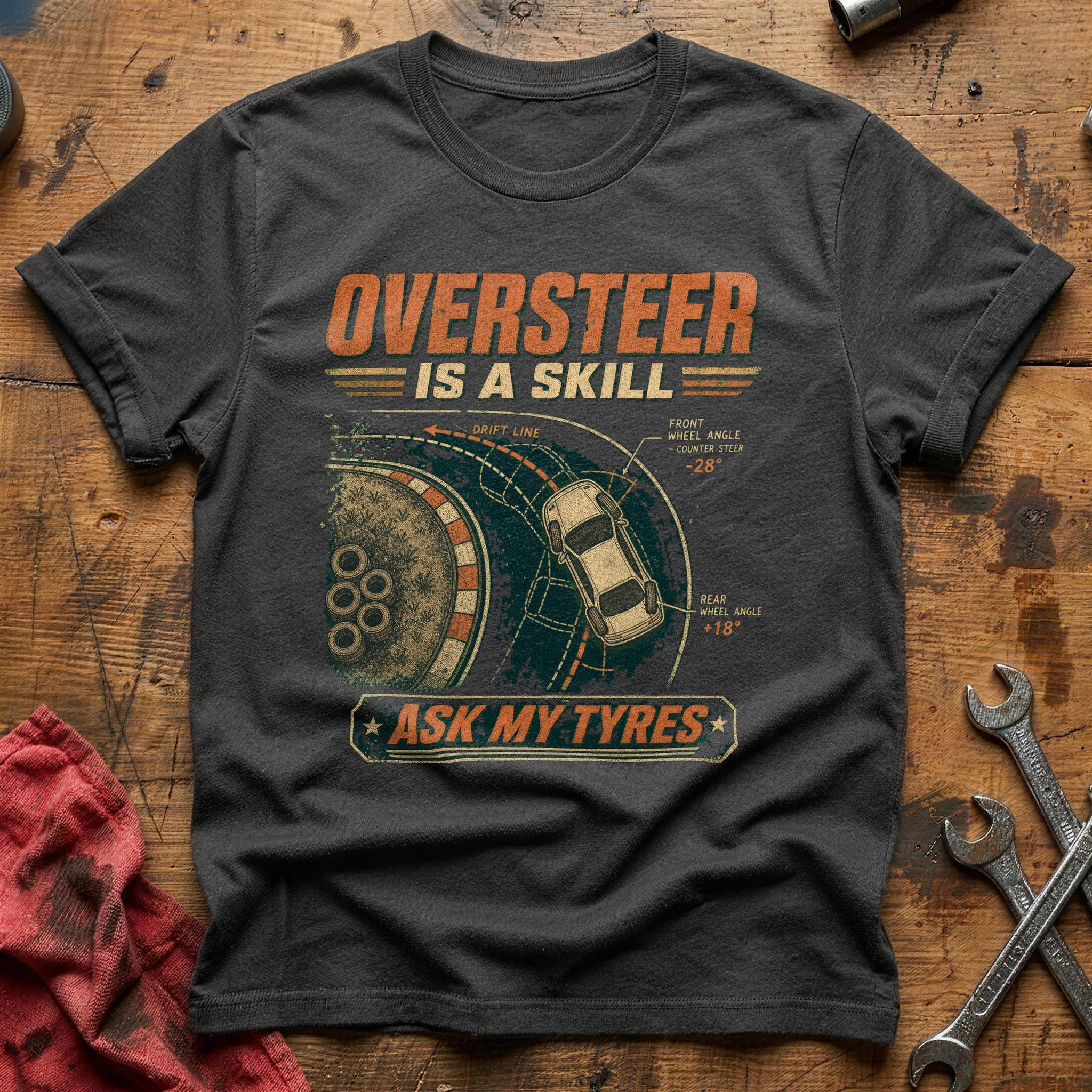 Oversteer is a Skill T-Shirt - Charcoal