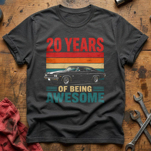 20 Being Awesome T-Shirt - Charcoal