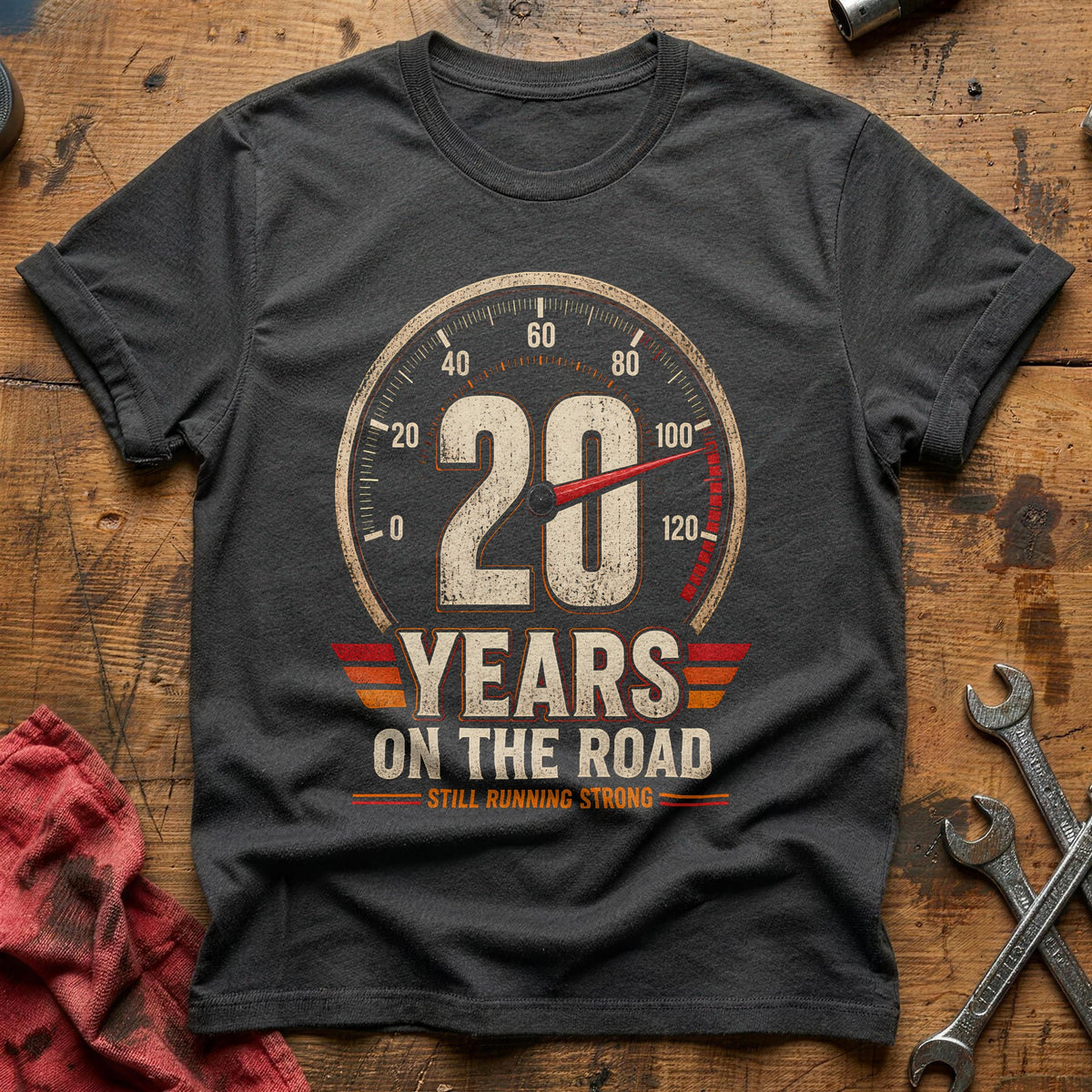 20 On The Road T-Shirt - Charcoal