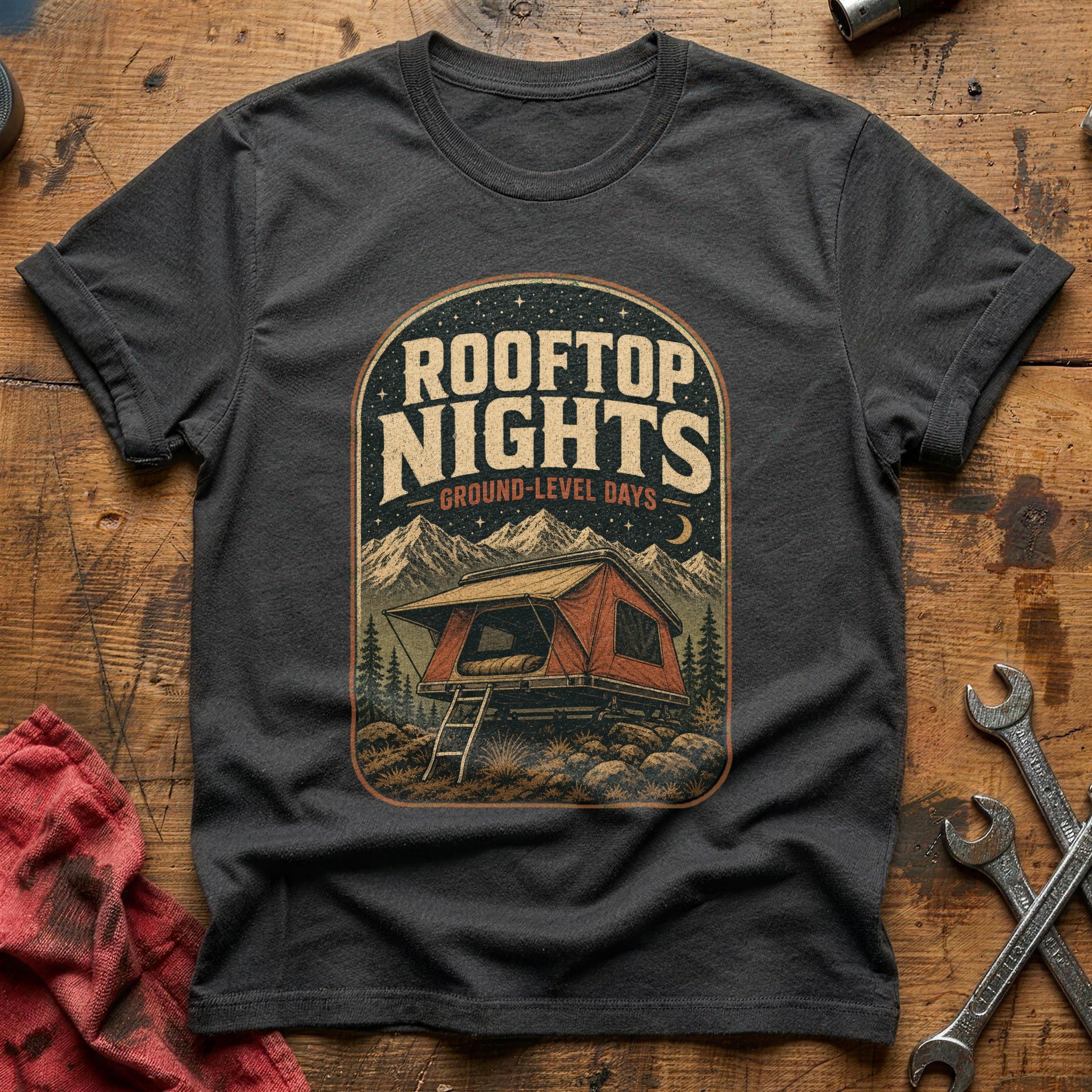 Rooftop Nights T-Shirt - Charcoal