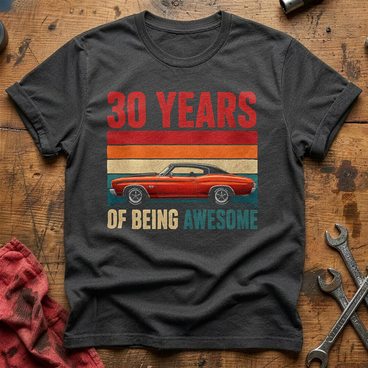 30 Being Awesome T-Shirt - Charcoal