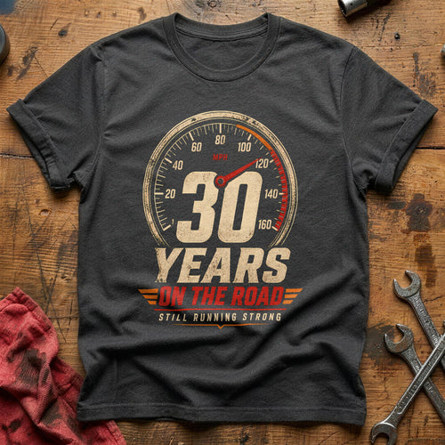 30 On The Road T-Shirt - Charcoal