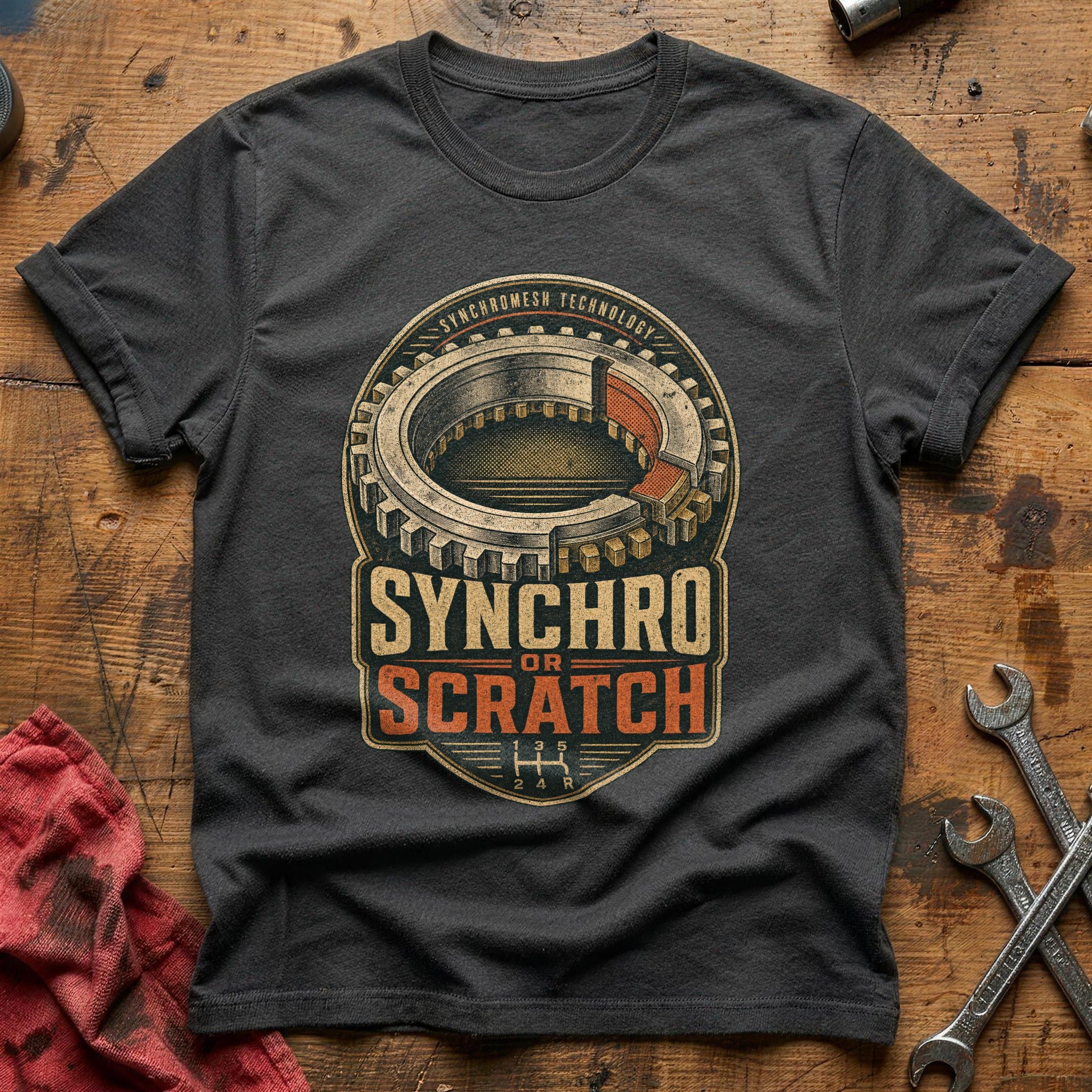 Synchro or Scratch T-Shirt - Charcoal