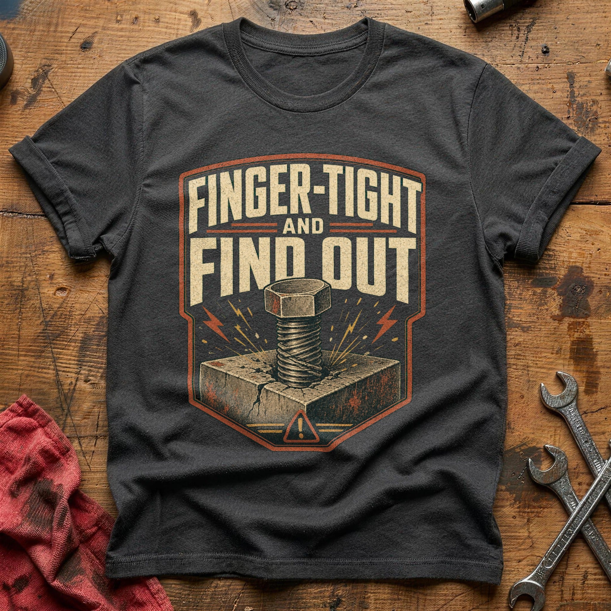 Finger-tight and Find Out T-Shirt - Charcoal