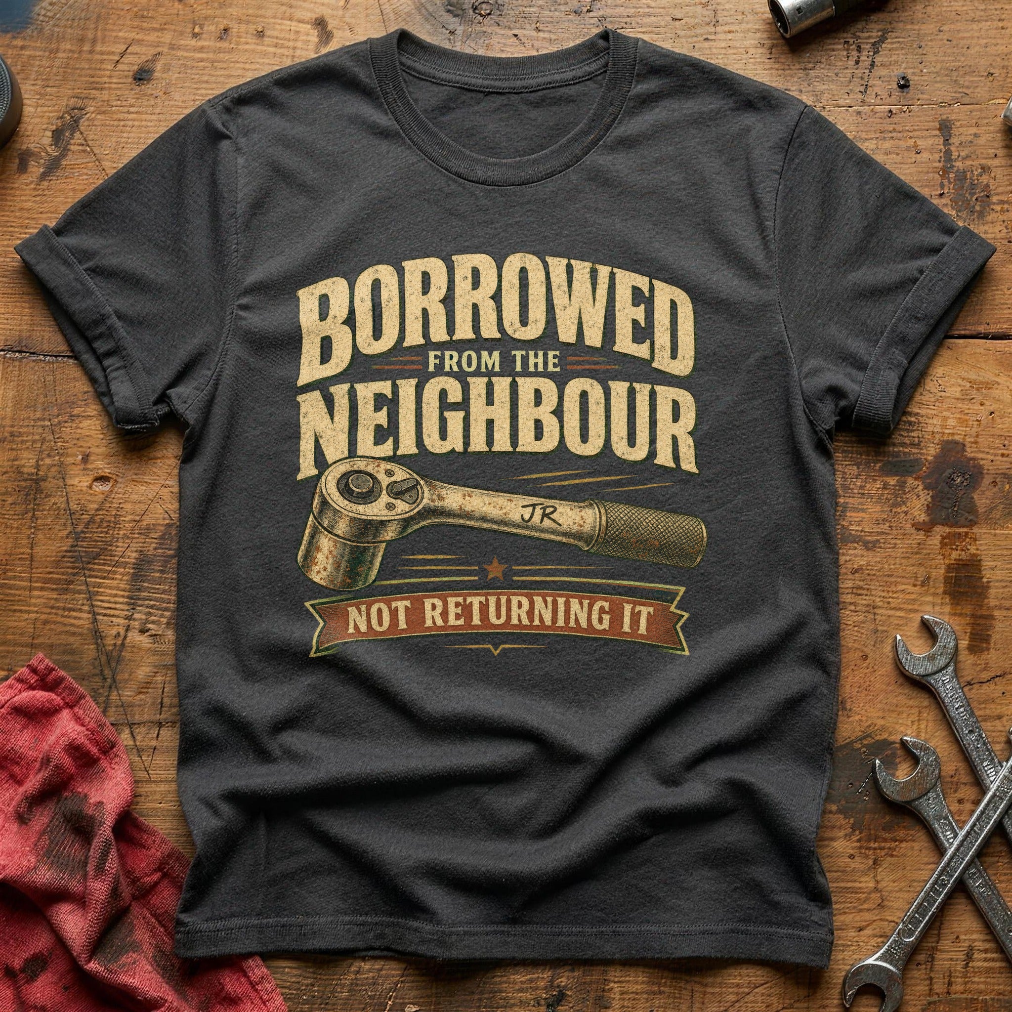 Borrowed From the Neighbour T-Shirt - Charcoal
