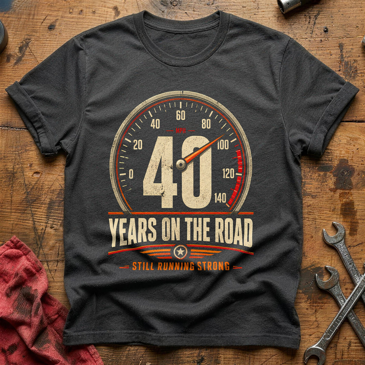 40 On The Road T-Shirt - Charcoal
