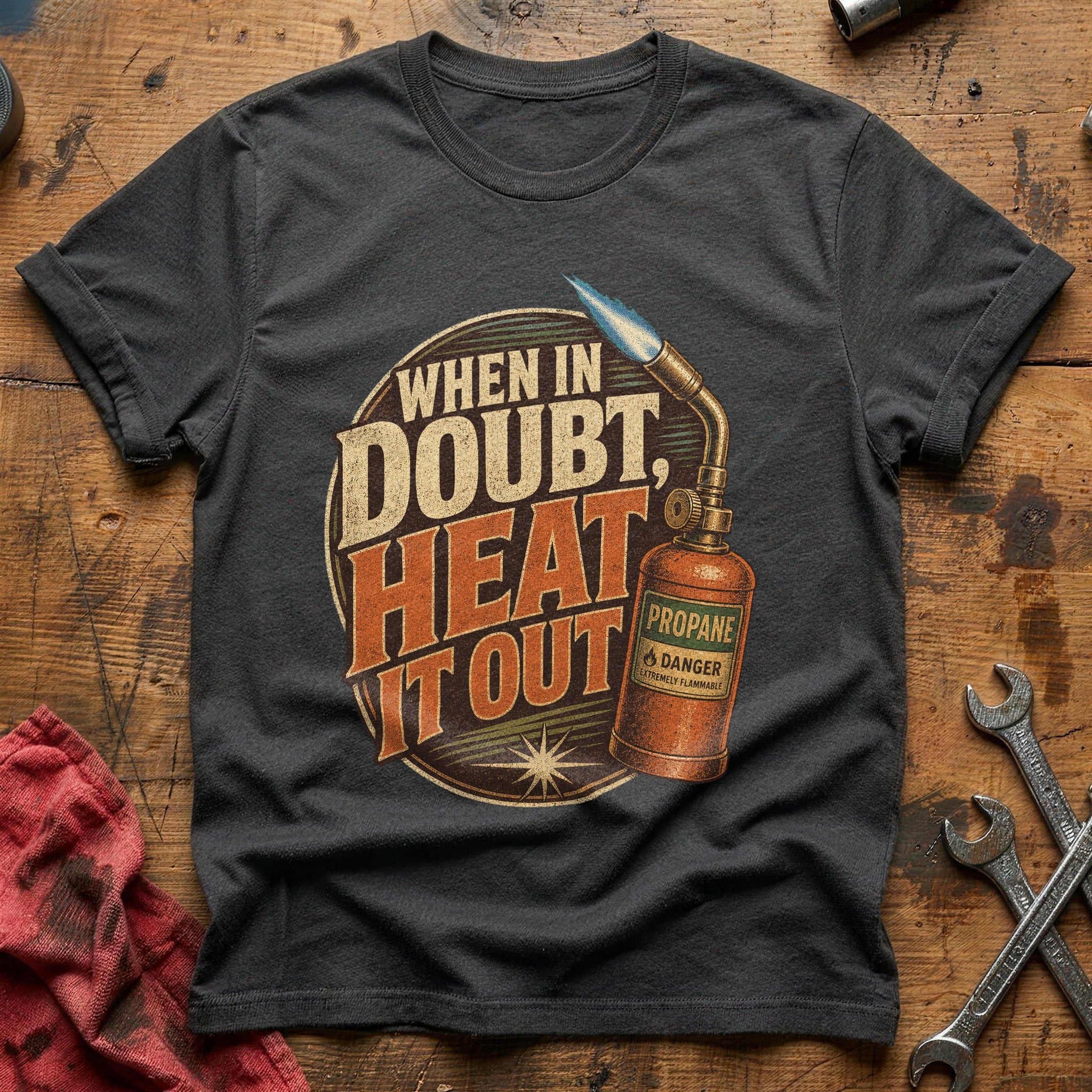 When in Doubt, Heat It Out T-Shirt - Charcoal