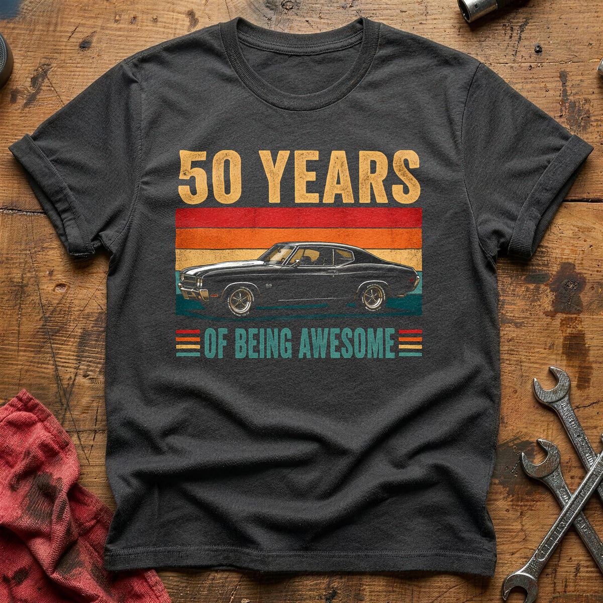 50 Being Awesome T-Shirt - Charcoal