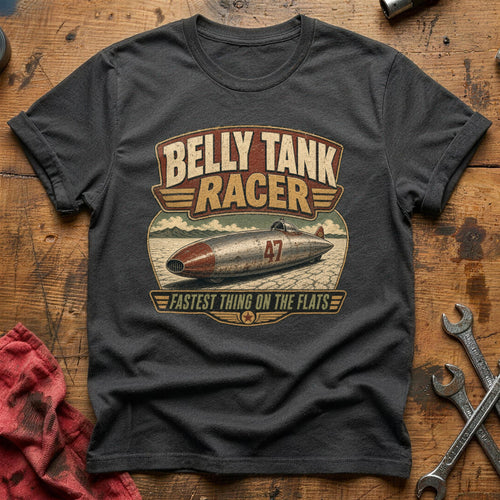 Belly Tank Racer T-Shirt - Charcoal