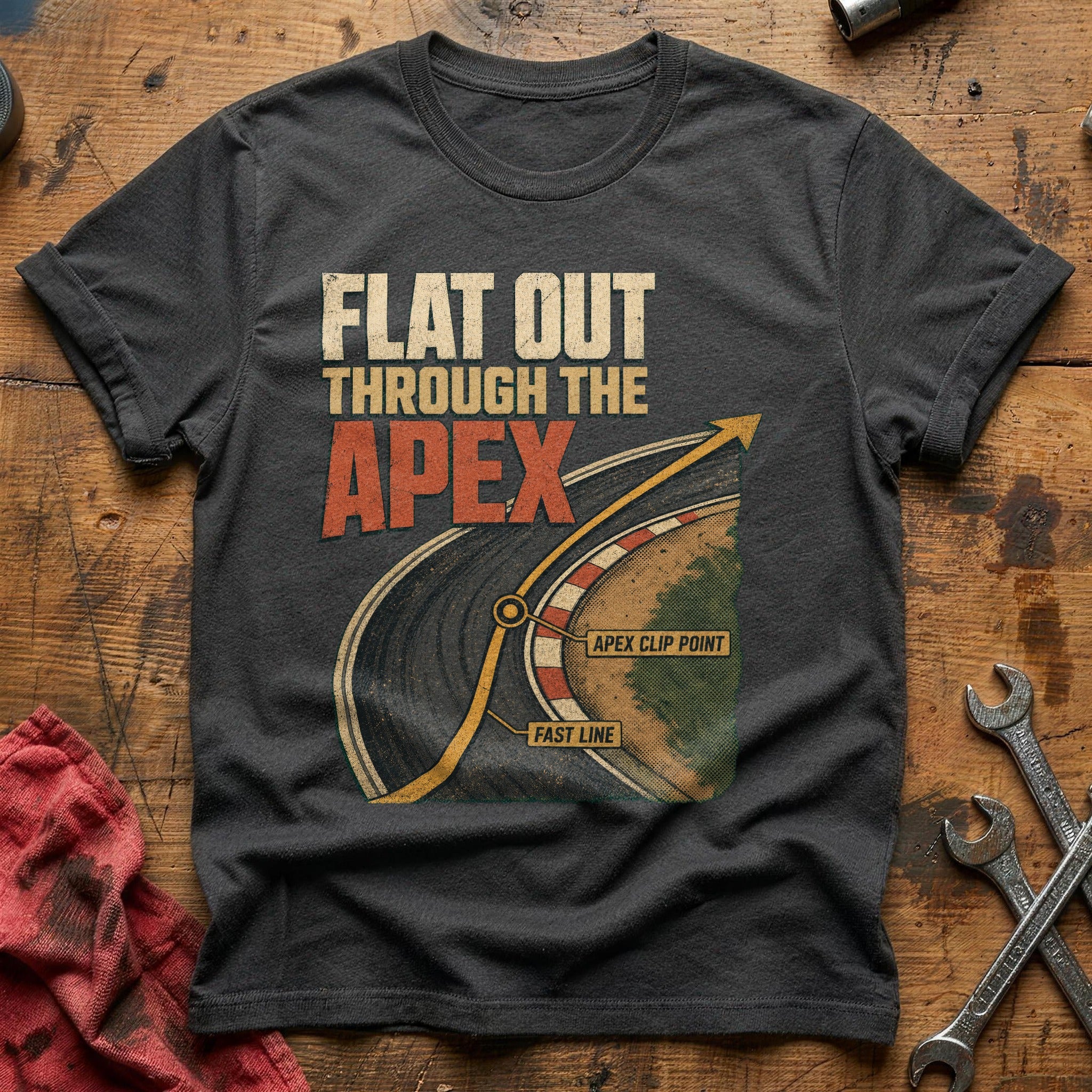 Flat Out Through the Apex T-Shirt - Charcoal