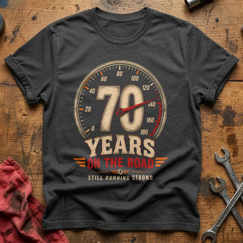 70 On The Road T-Shirt - Charcoal