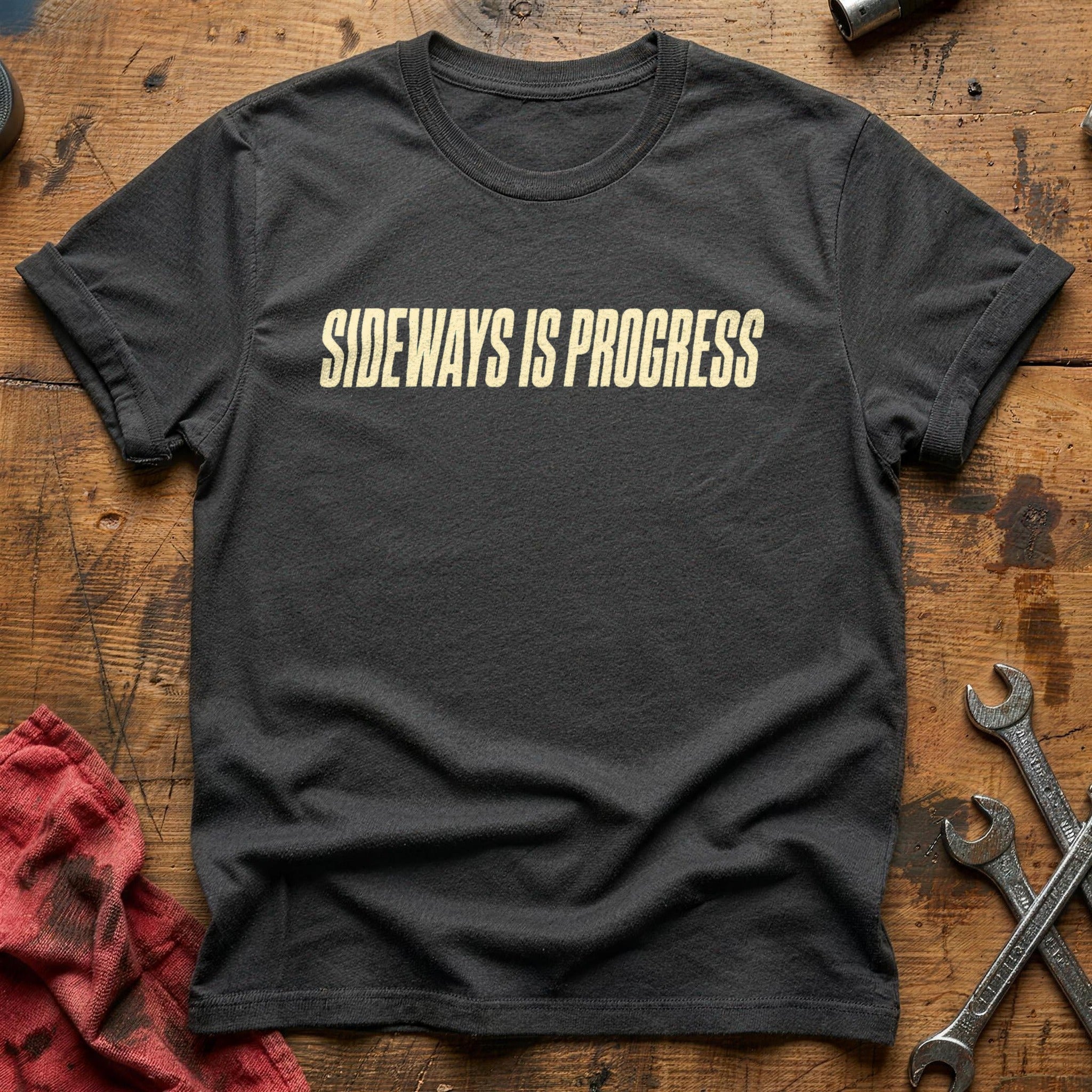 Sideways is Progress T-Shirt - Charcoal