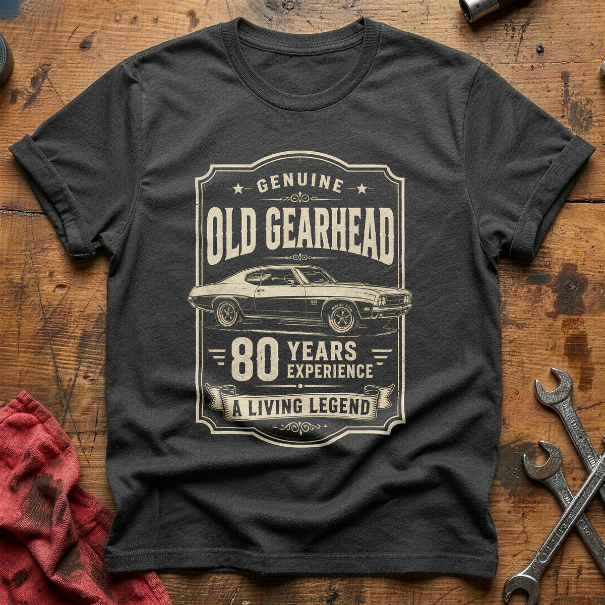 80 Living Legend T-Shirt - Charcoal