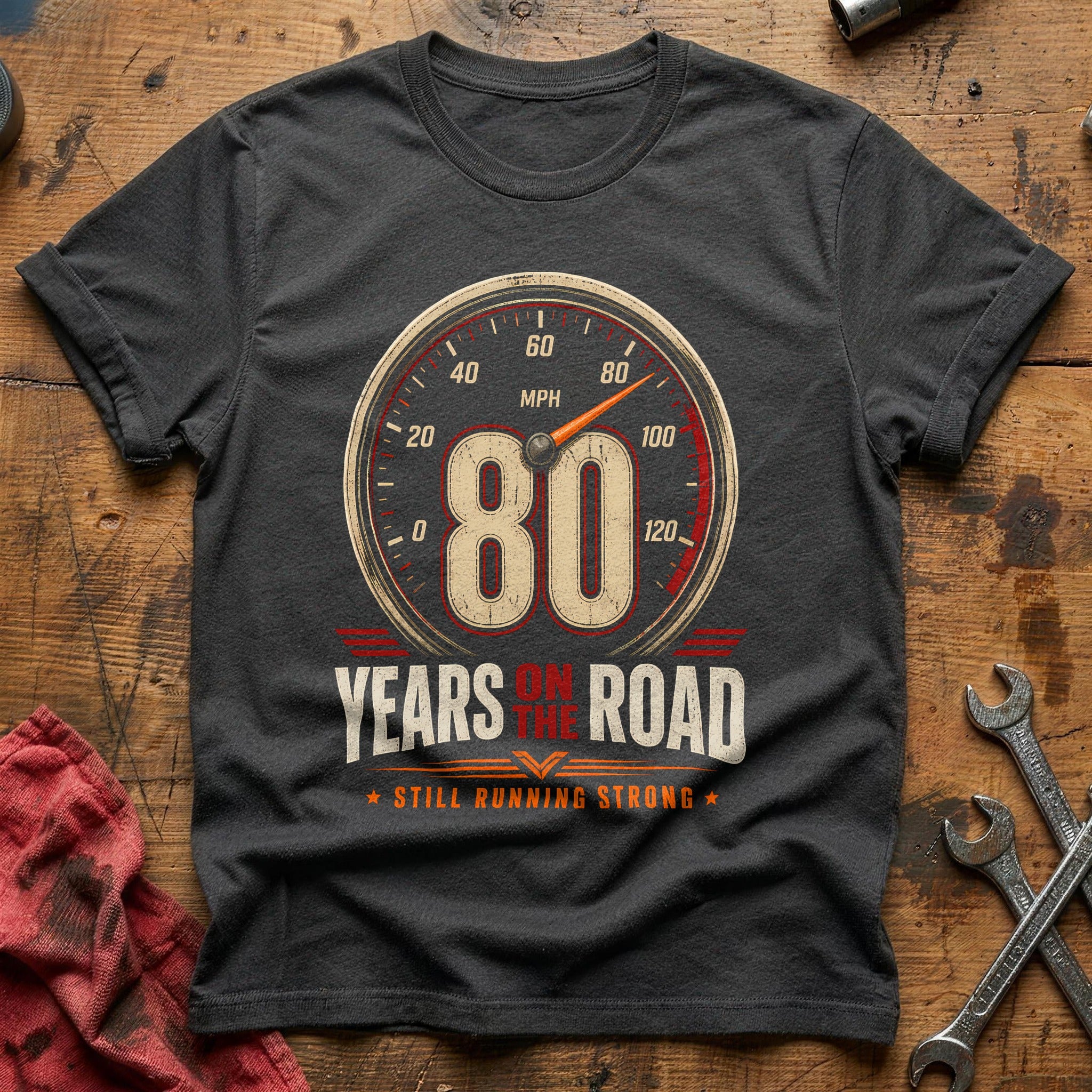 80 On The Road T-Shirt - Charcoal