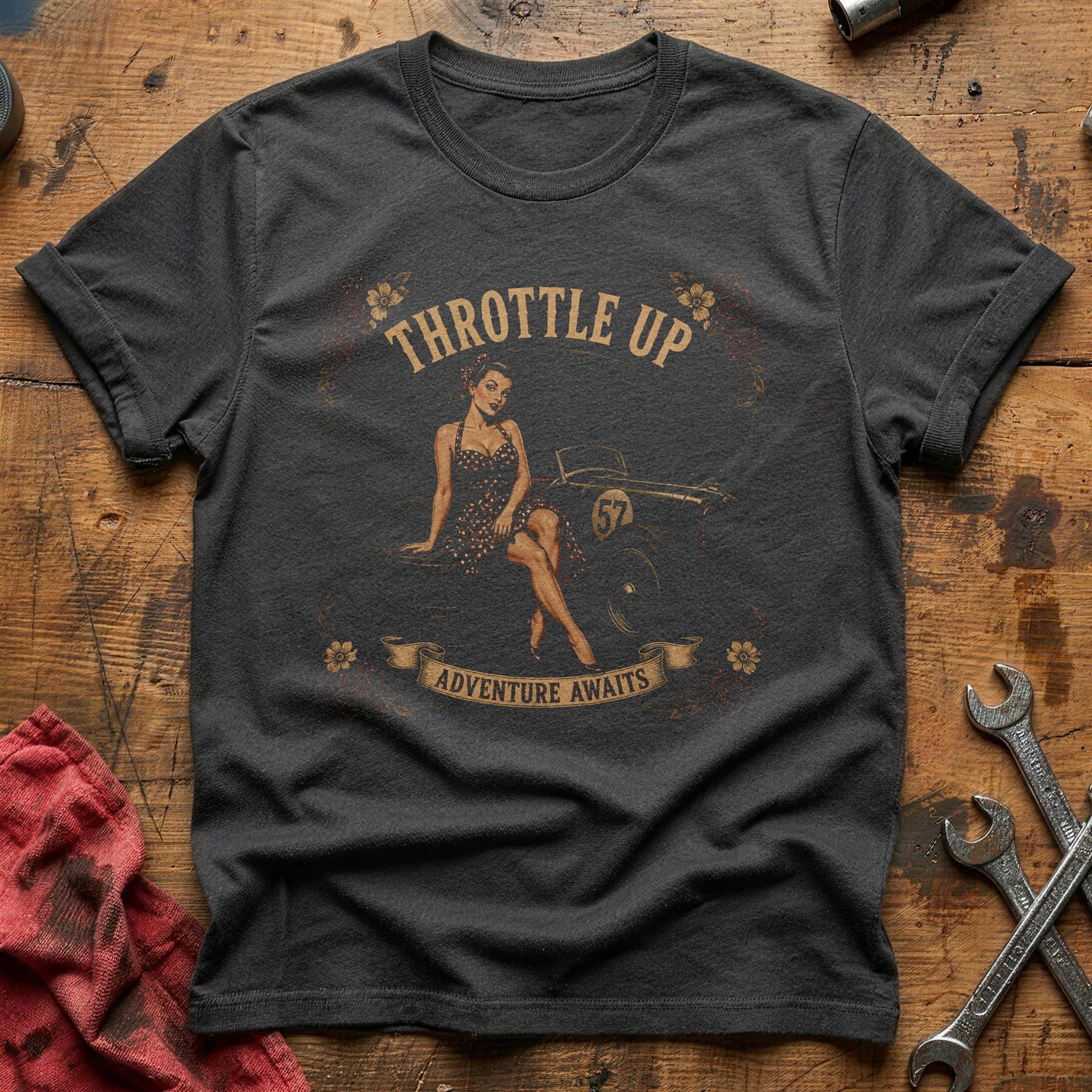 Adventure Awaits T-Shirt - Charcoal