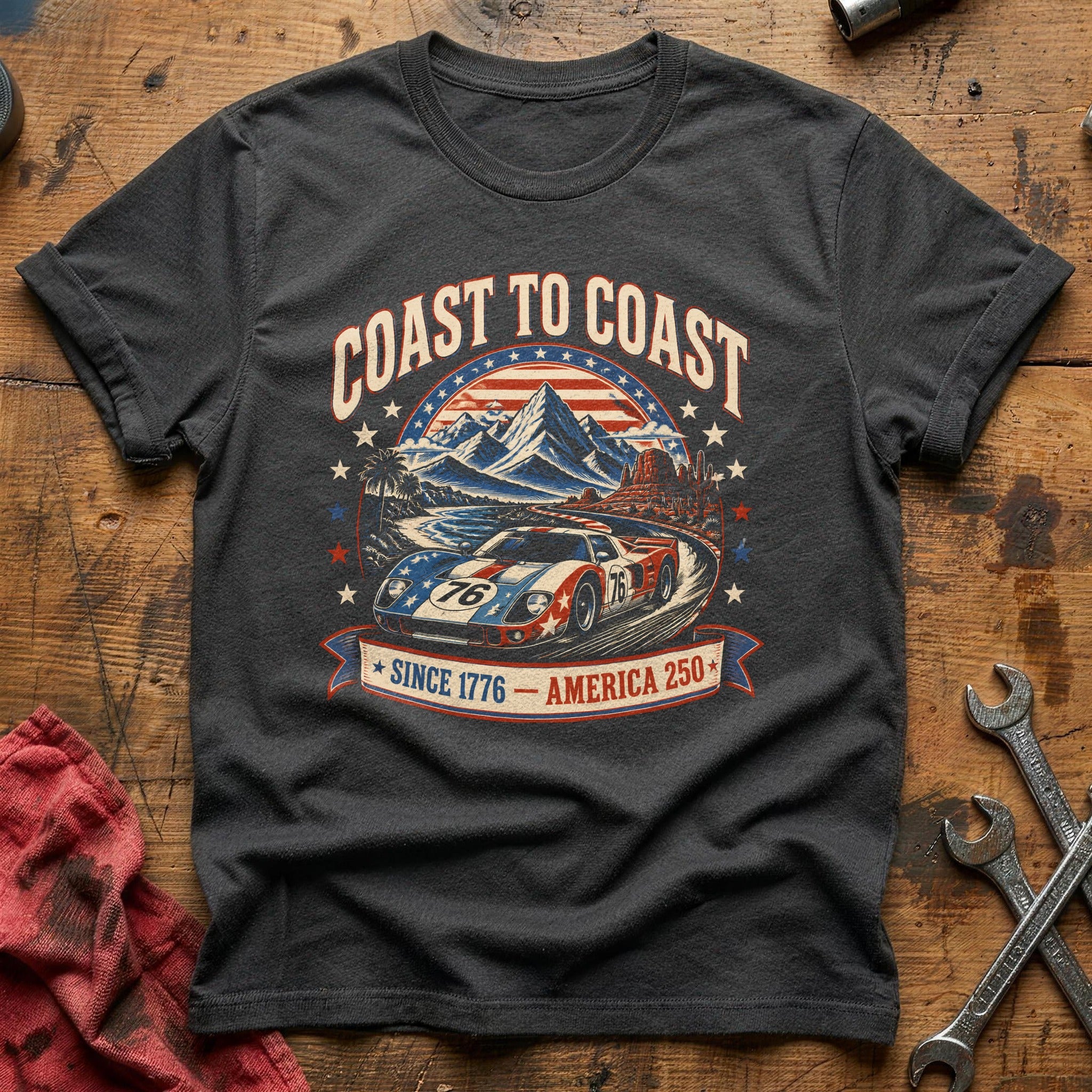 America's Open Road T-Shirt - Charcoal