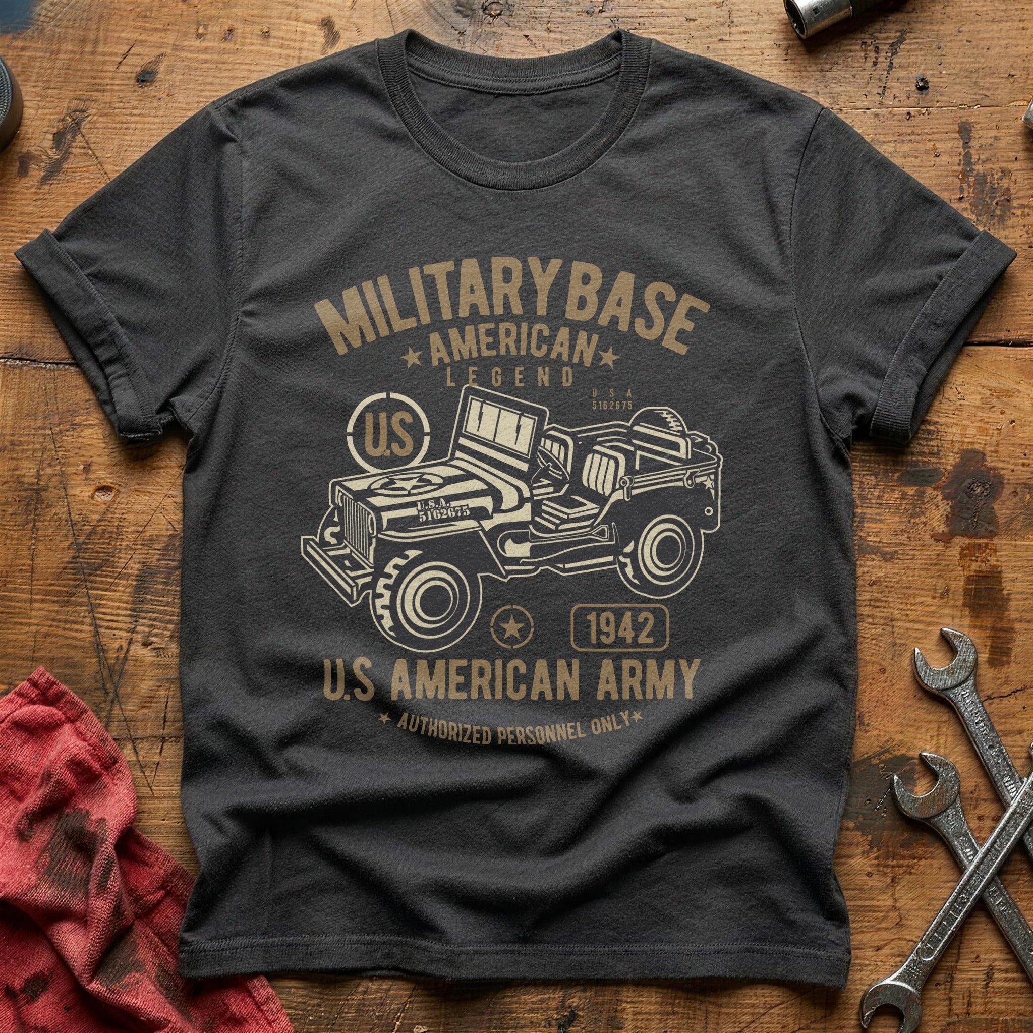 American army jeep T-Shirt - Charcoal