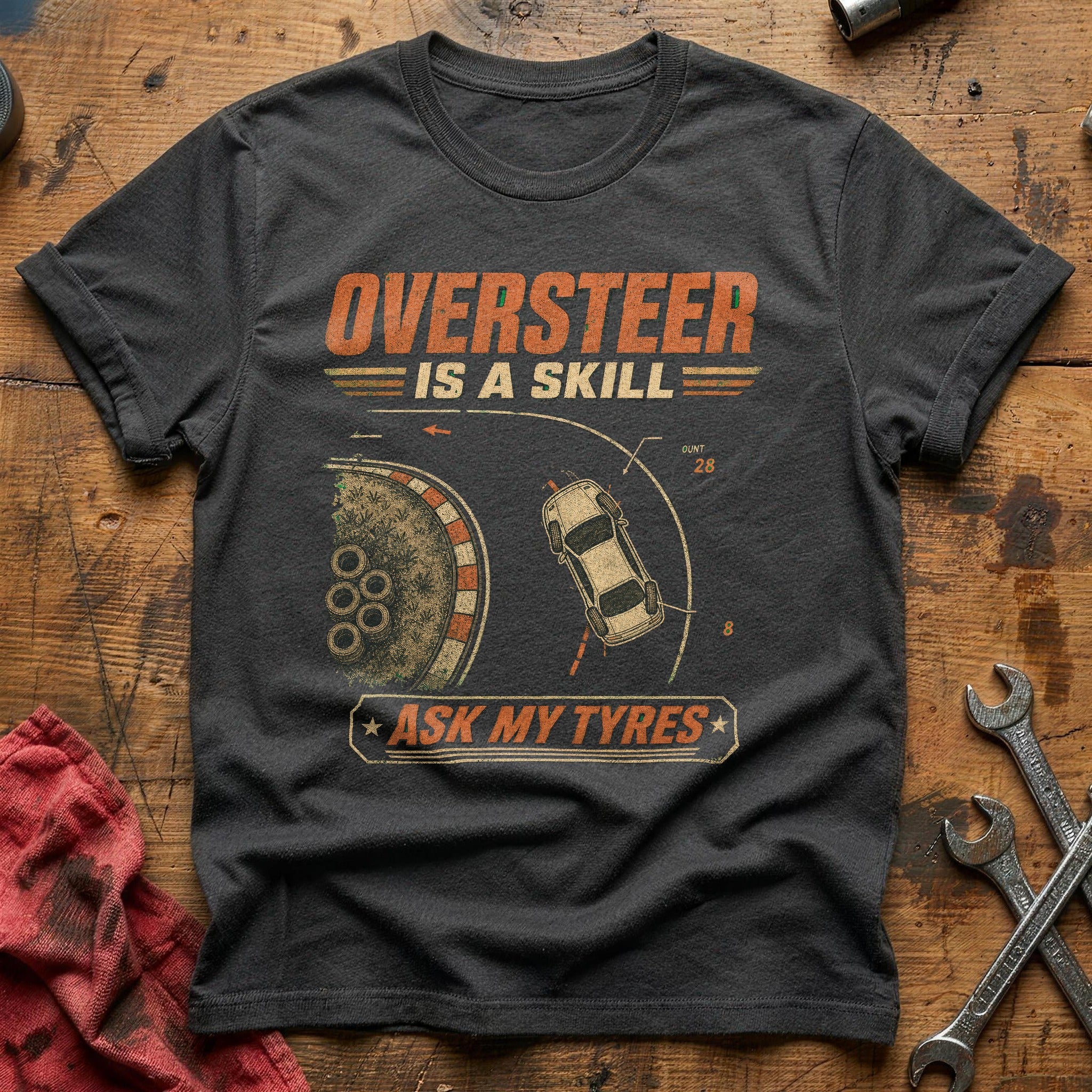 Ask My Tyres T-Shirt - Charcoal