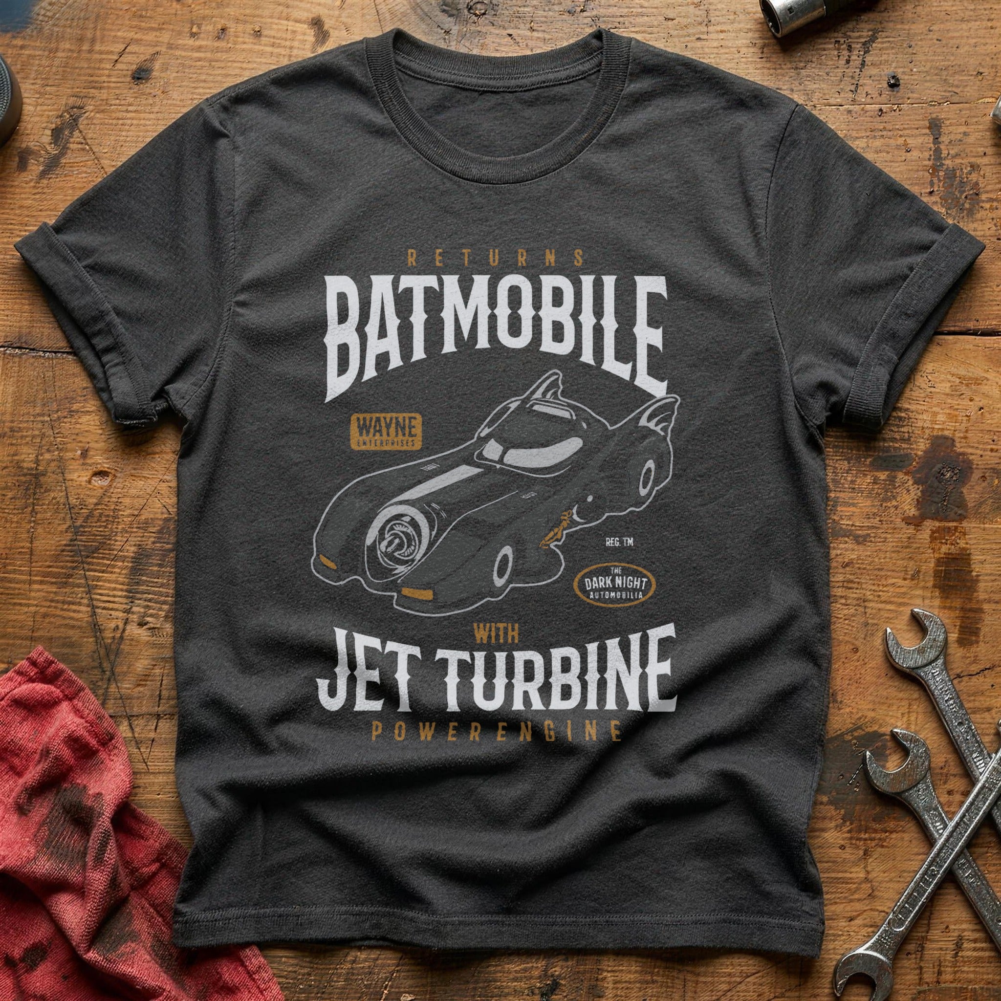 Batmobile returns car T-Shirt - Charcoal
